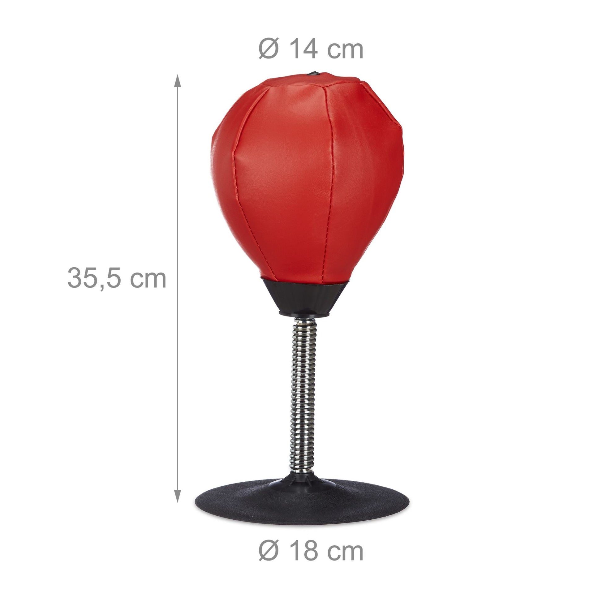 Punchingball Tisch Rot-Schwarz-Silber von Relaxdays