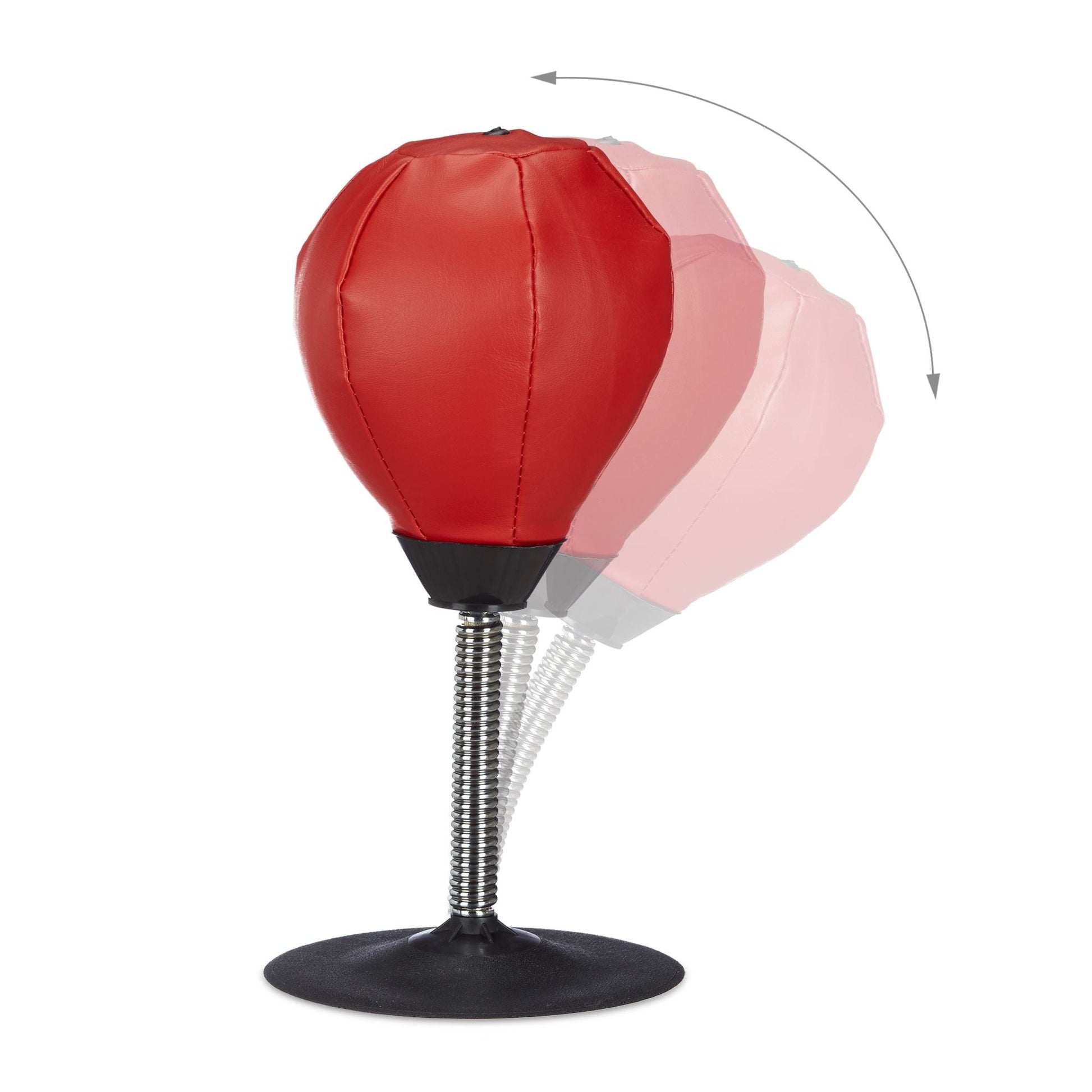 Punchingball Tisch Rot-Schwarz-Silber von Relaxdays
