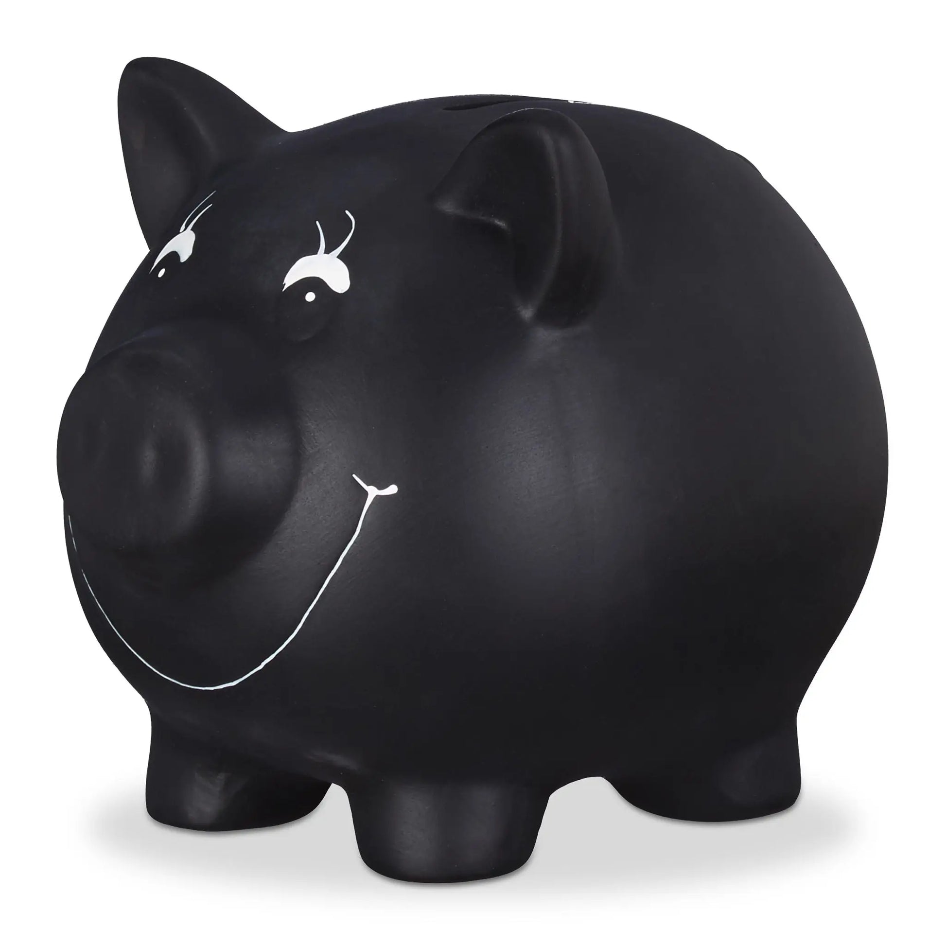 Sparschwein zum Beschriften Schwarz von Relaxdays