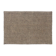 Fussmatte Jute Zickzack Beige-Schwarz von Relaxdays
