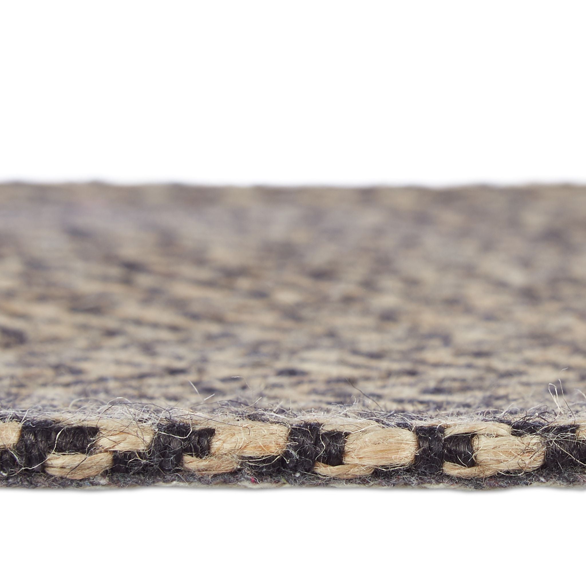 Fussmatte Jute Zickzack Beige-Schwarz von Relaxdays