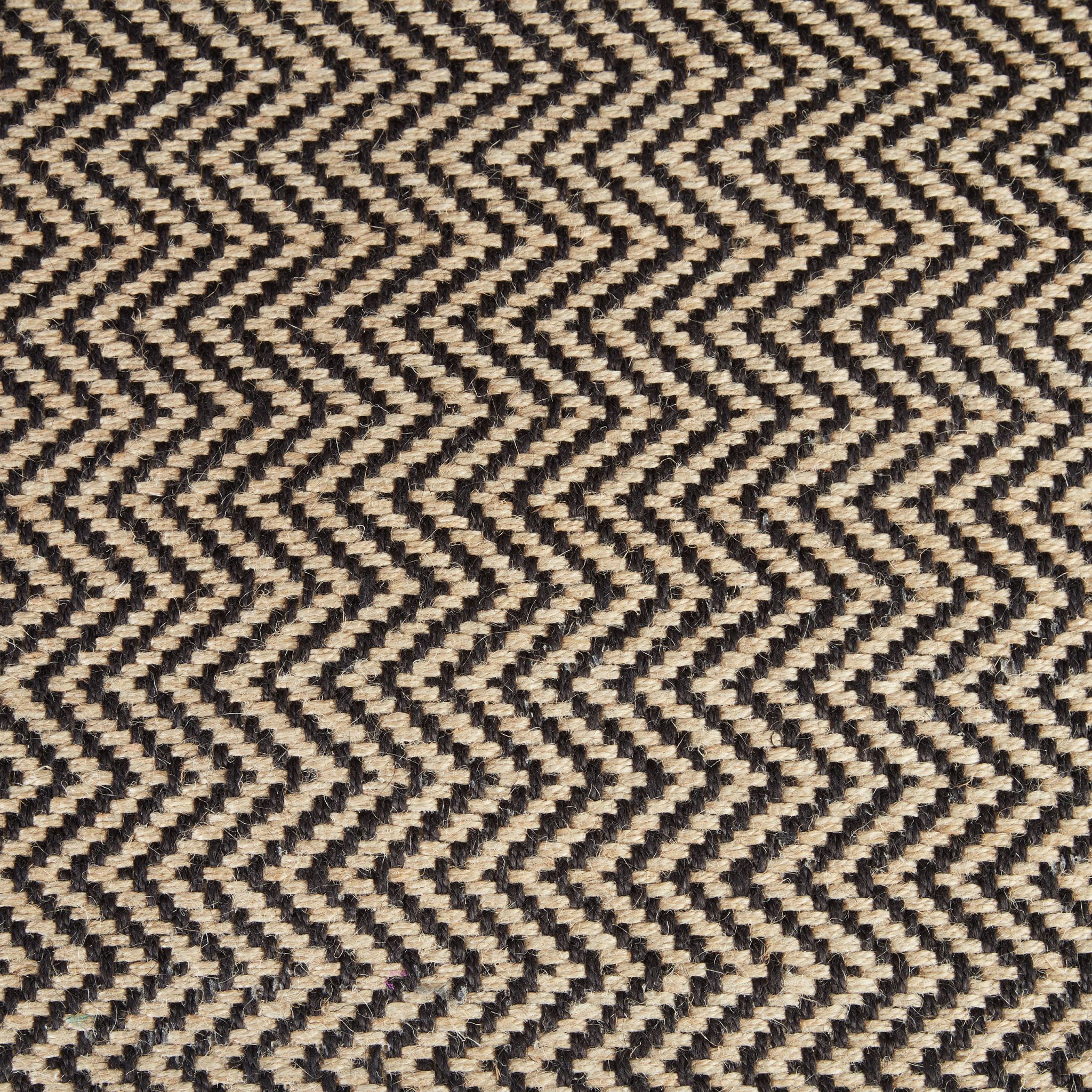 Fussmatte Jute Zickzack Beige-Schwarz von Relaxdays