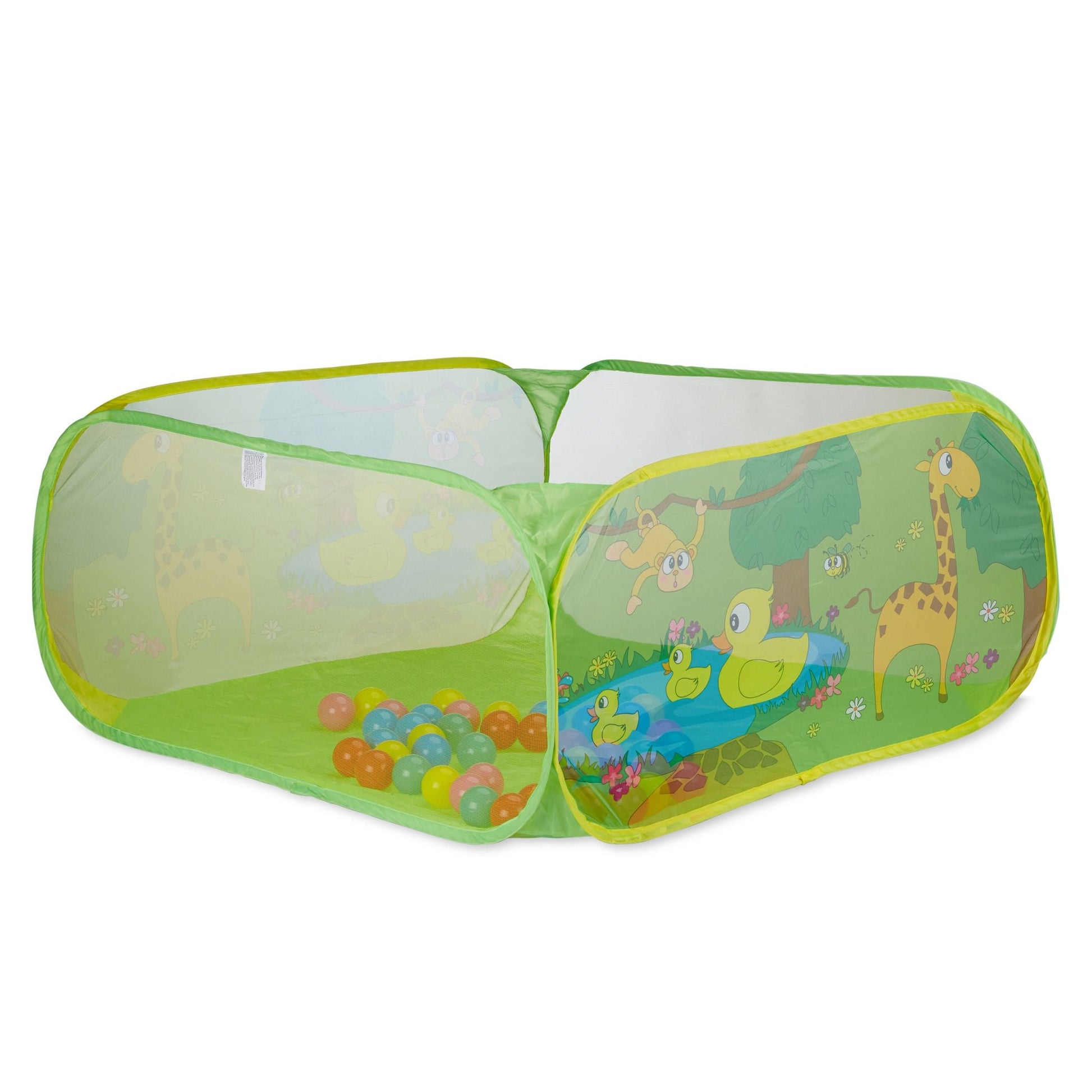 Bällebad Baby mit 50 Bällen Blau-Gelb-Grün von Relaxdays