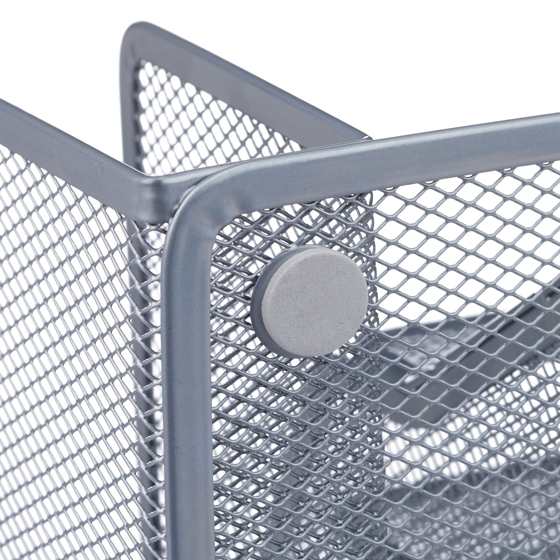 Stiftehalter Mesh mit Briefständer Silber von Relaxdays