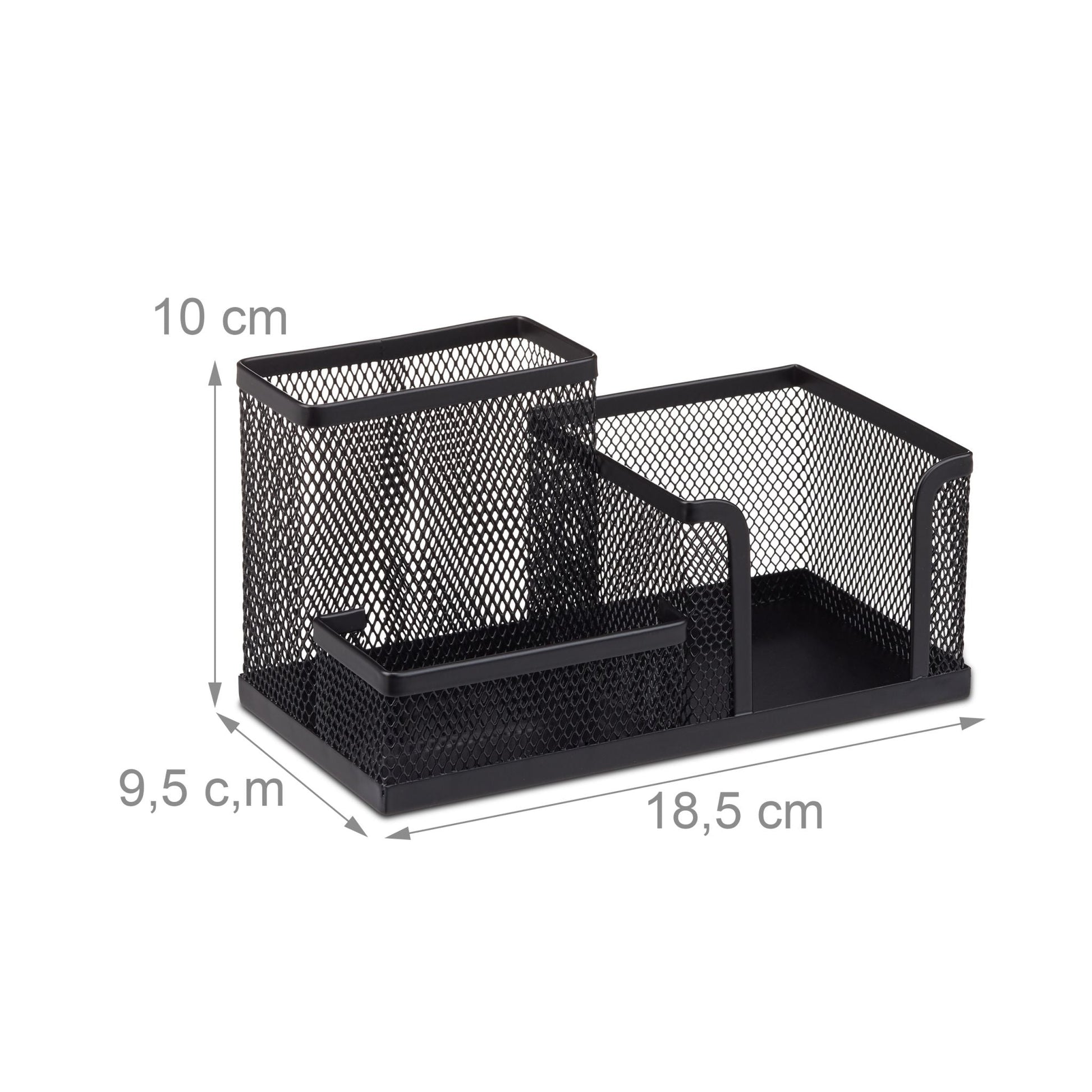Stiftehalter mit Zettelhalter Schwarz von Relaxdays