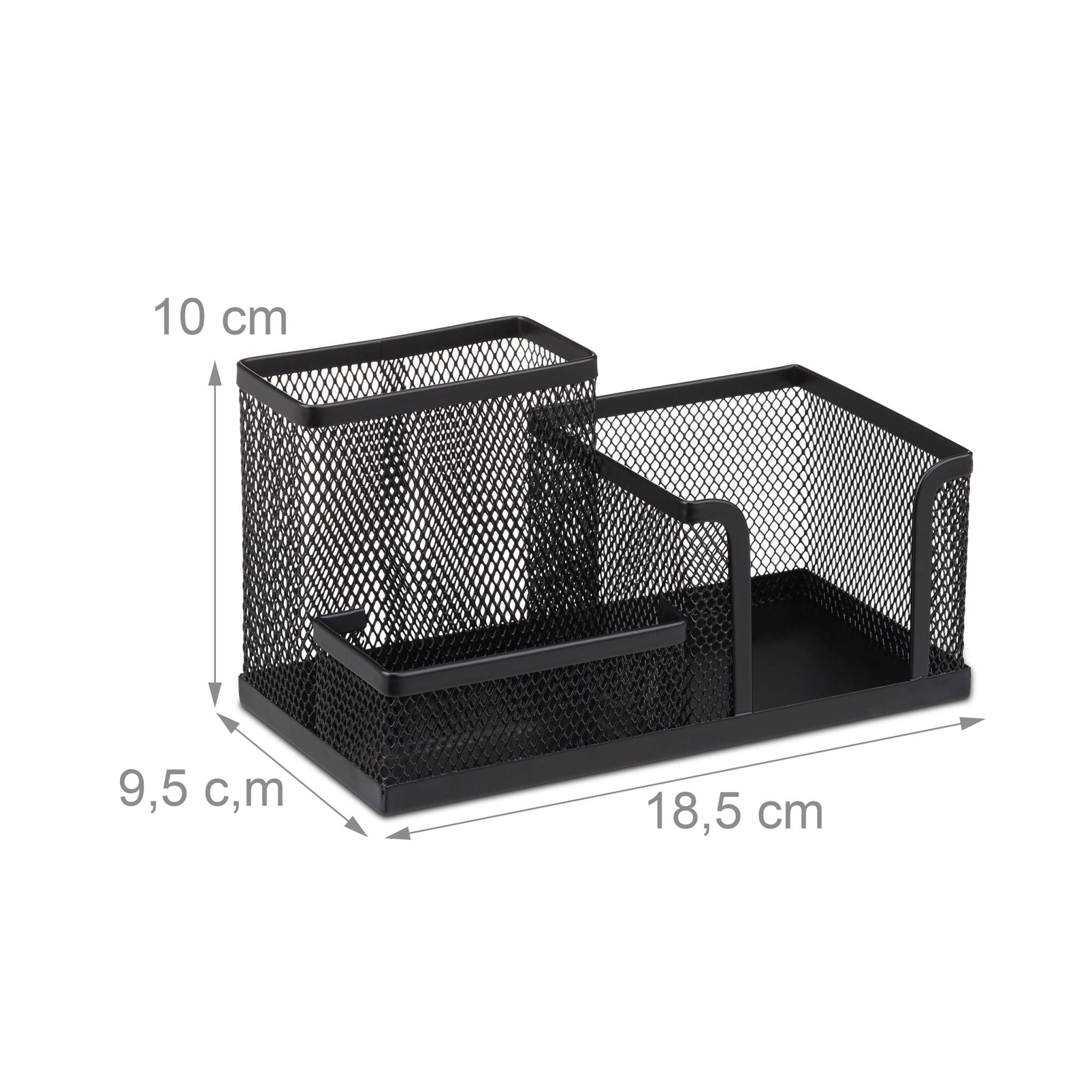 Stiftehalter mit Zettelhalter Schwarz von Relaxdays