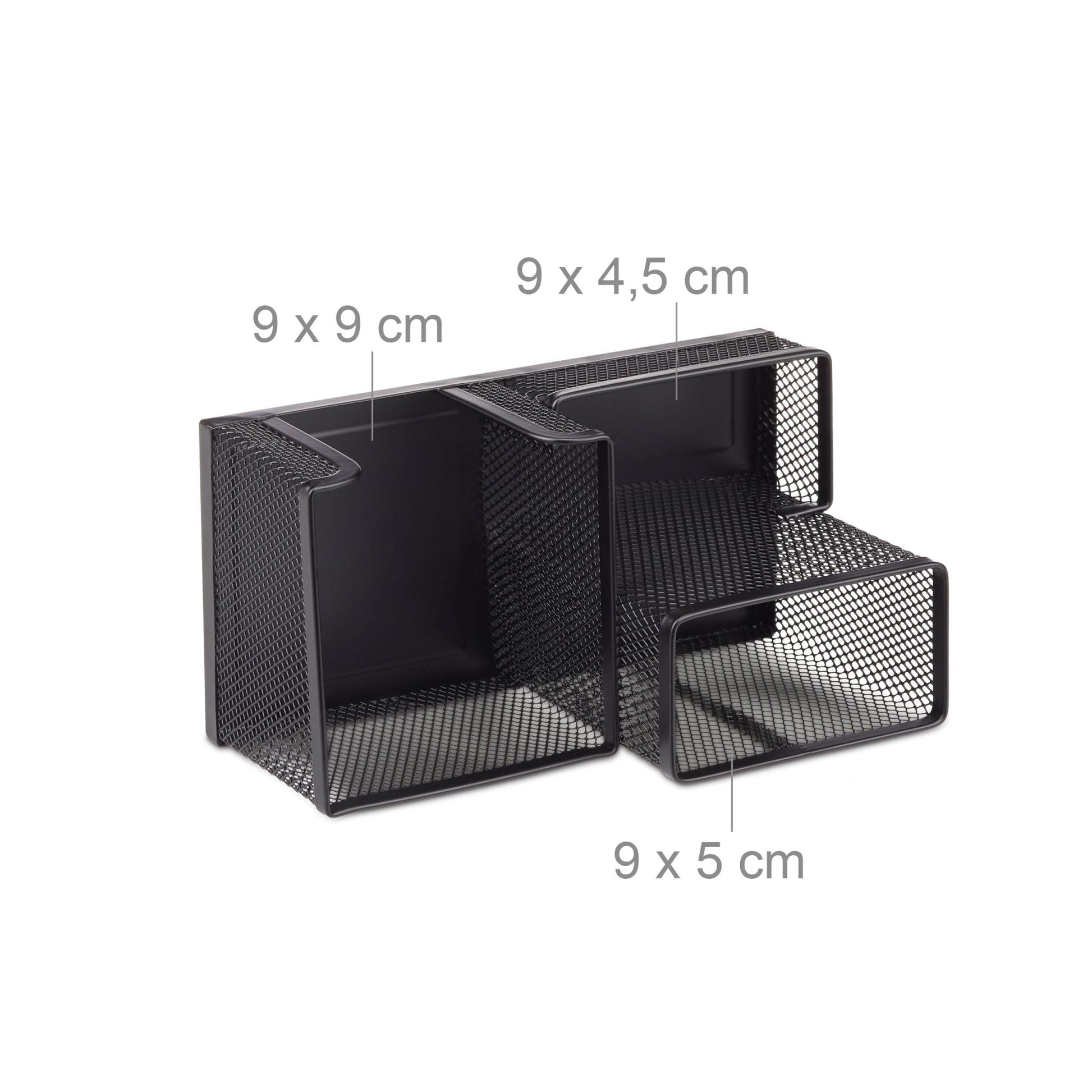 Stiftehalter mit Zettelhalter Schwarz von Relaxdays