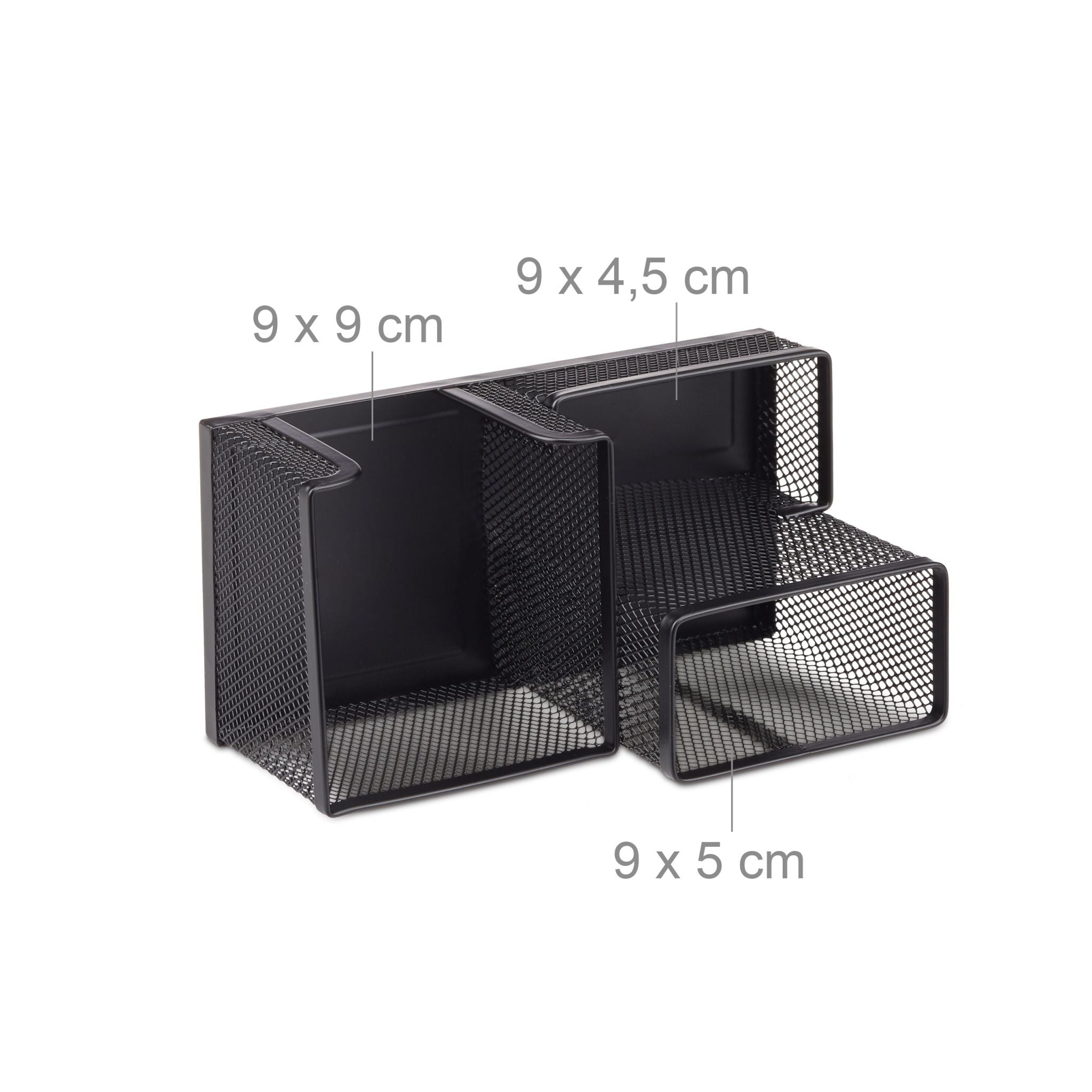 Stiftehalter mit Zettelhalter Schwarz von Relaxdays