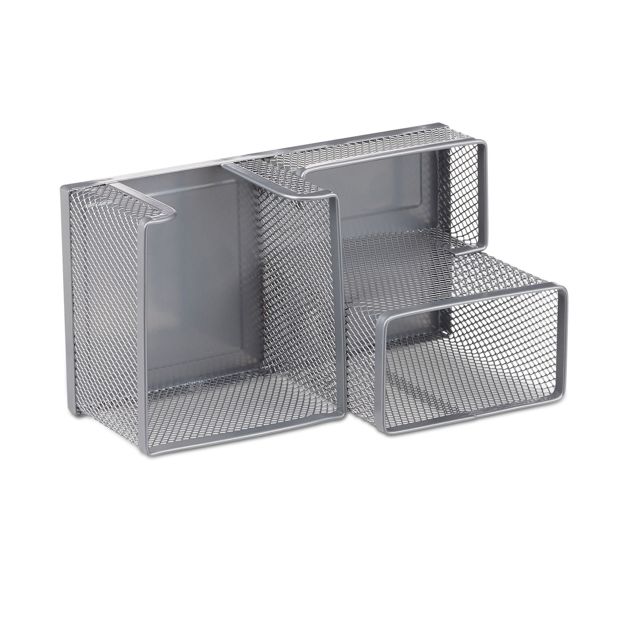 Stiftehalter mit Zettelhalter Silber von Relaxdays