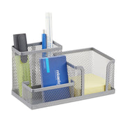 Stiftehalter mit Zettelhalter Silber von Relaxdays