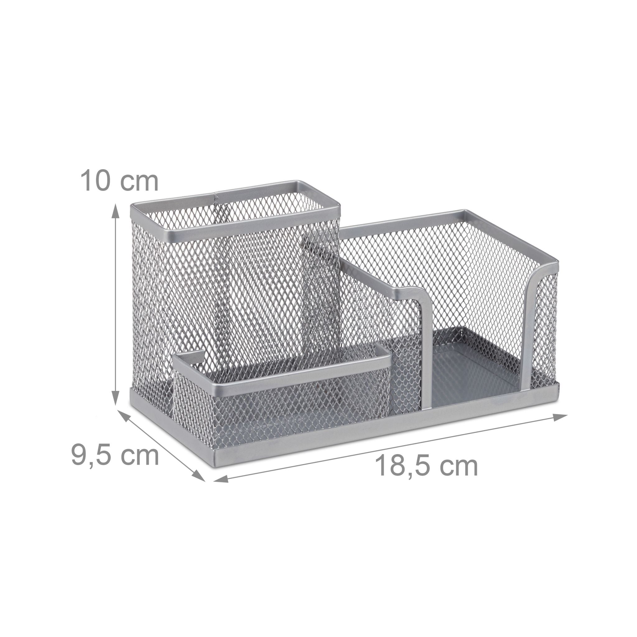 Stiftehalter mit Zettelhalter Silber von Relaxdays