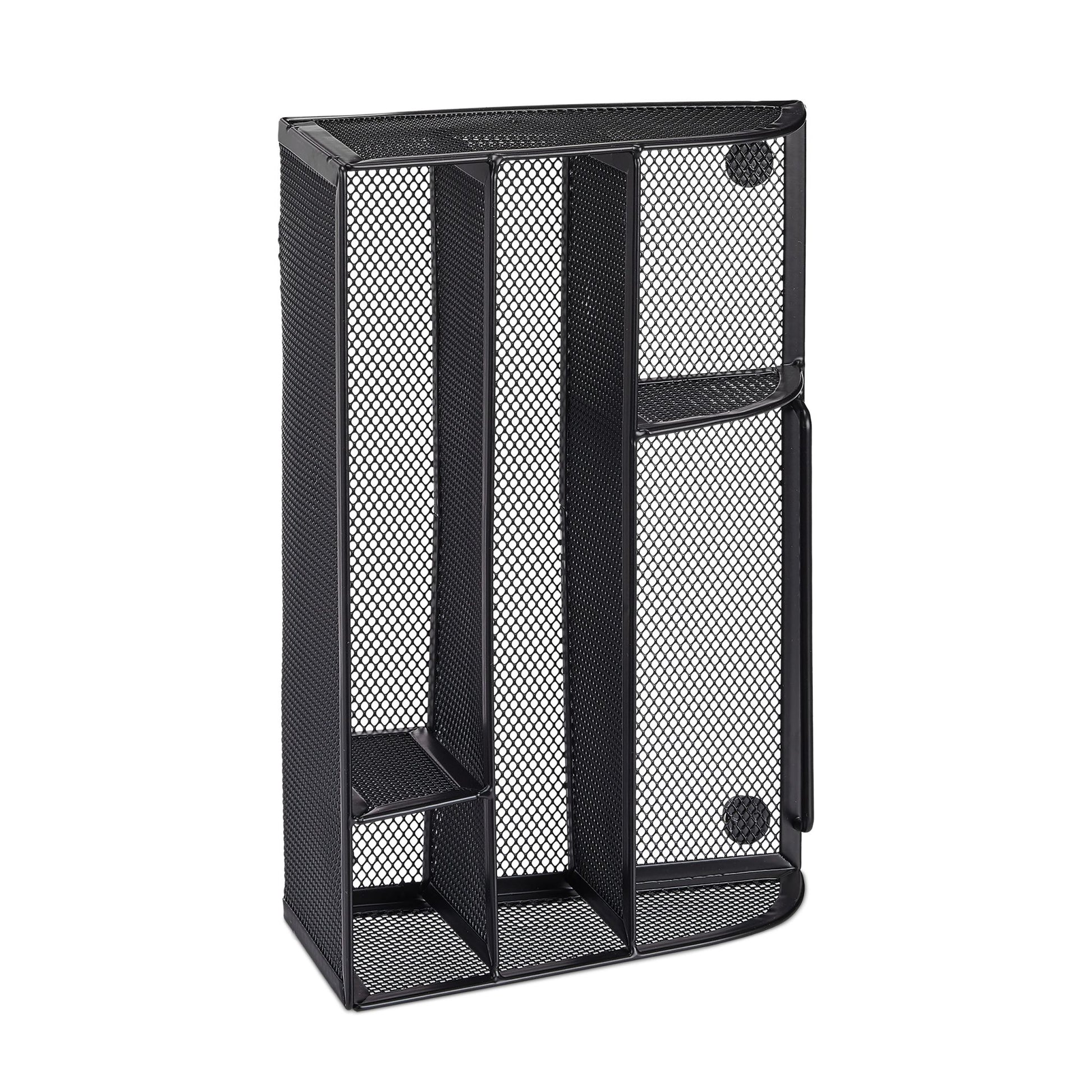 Schreibtischorganizer 5 Ablagen Metall Schwarz von Relaxdays