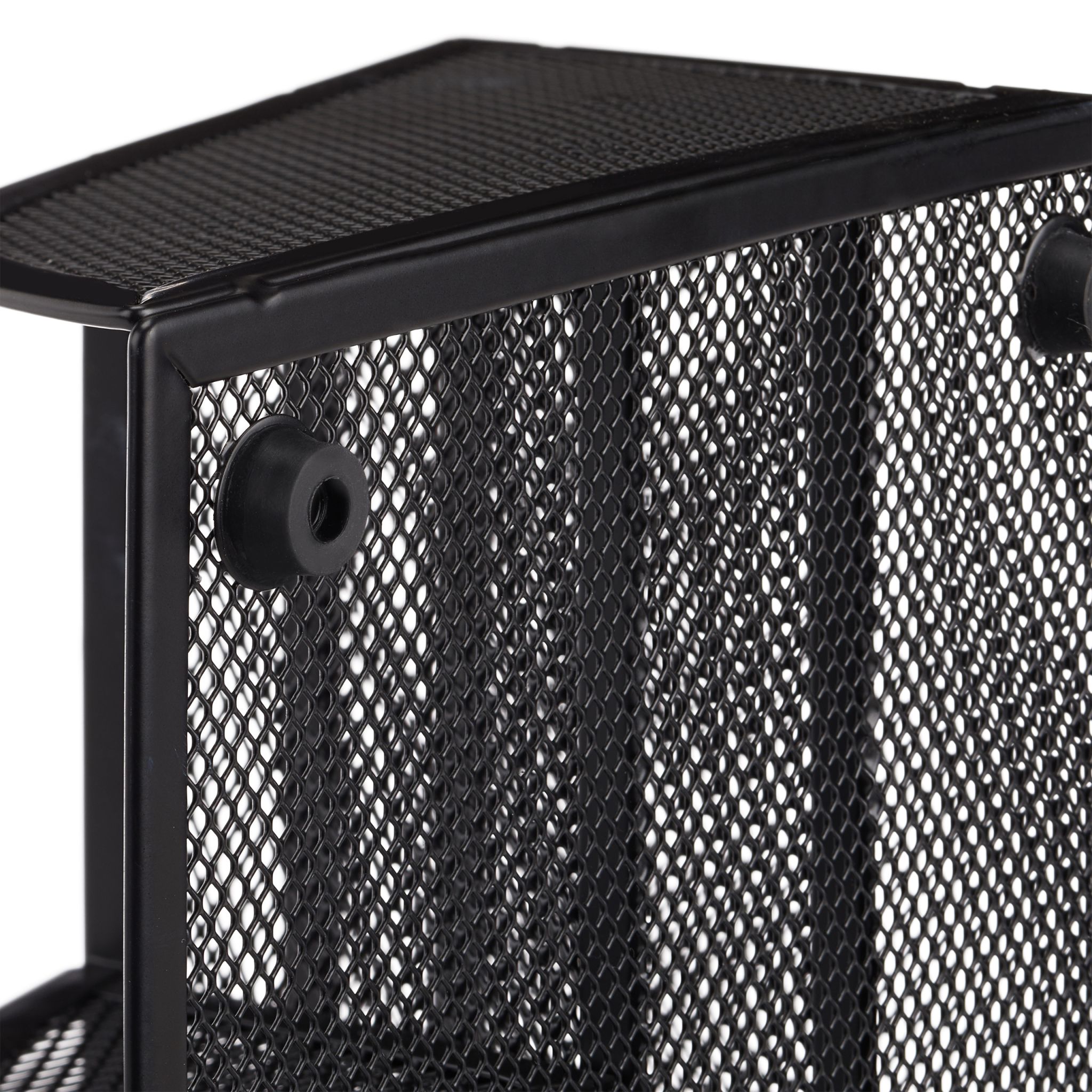 Schreibtischorganizer 5 Ablagen Metall Schwarz von Relaxdays