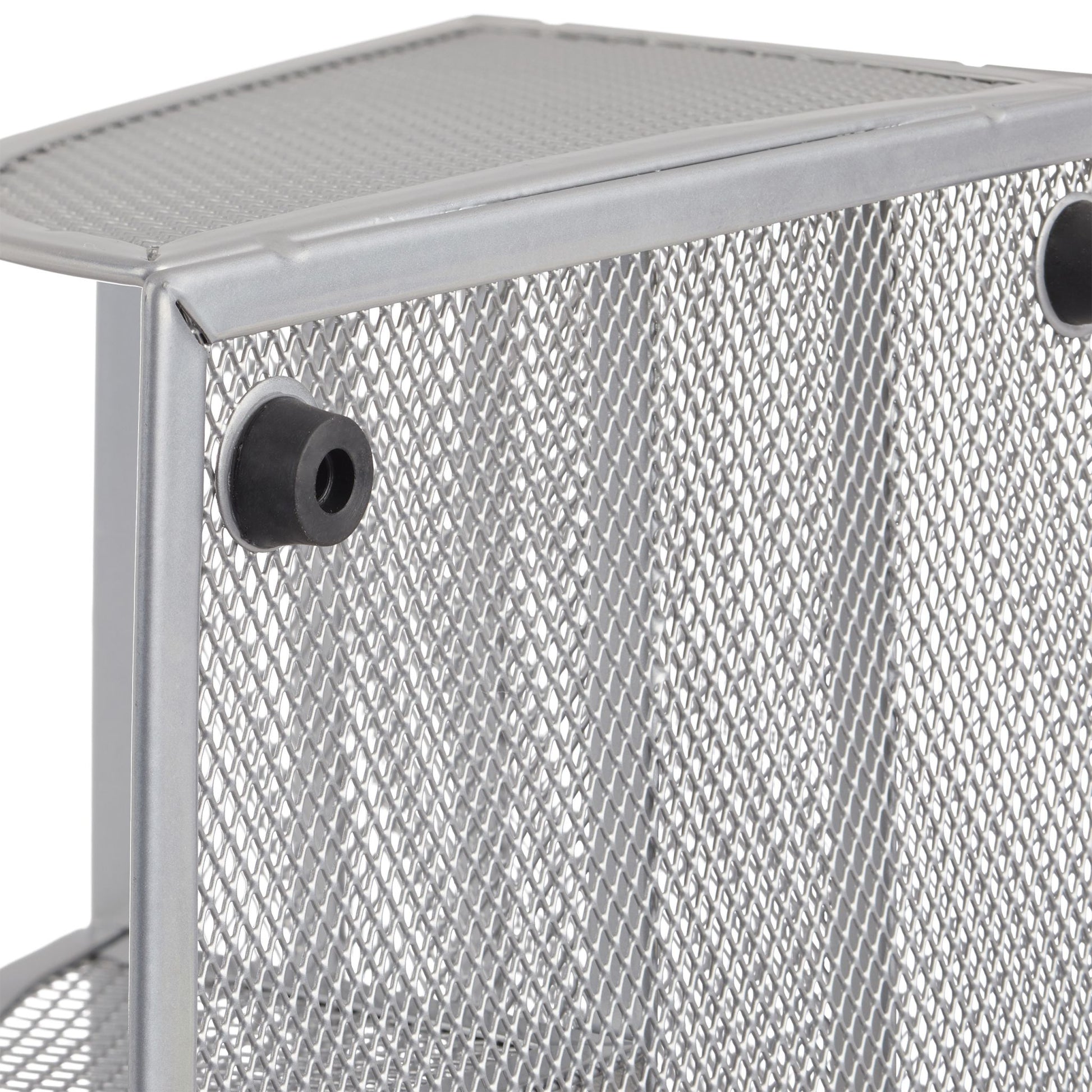 Schreibtischorganizer 5 Ablagen Metall Silber von Relaxdays