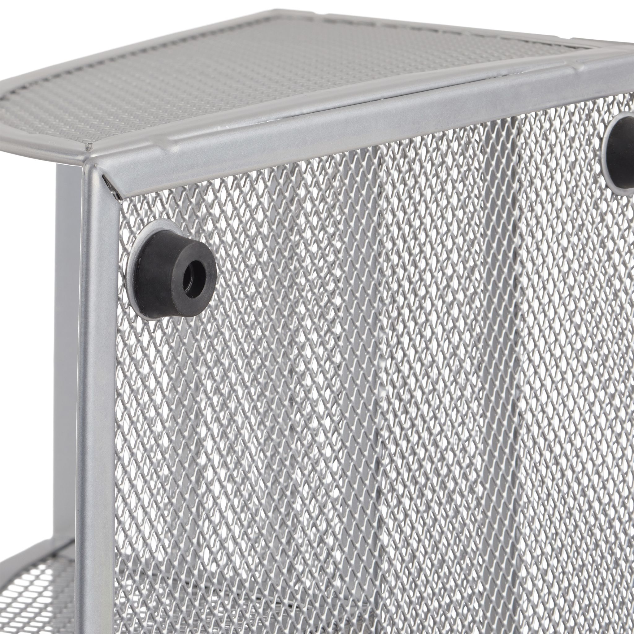 Schreibtischorganizer 5 Ablagen Metall Silber von Relaxdays