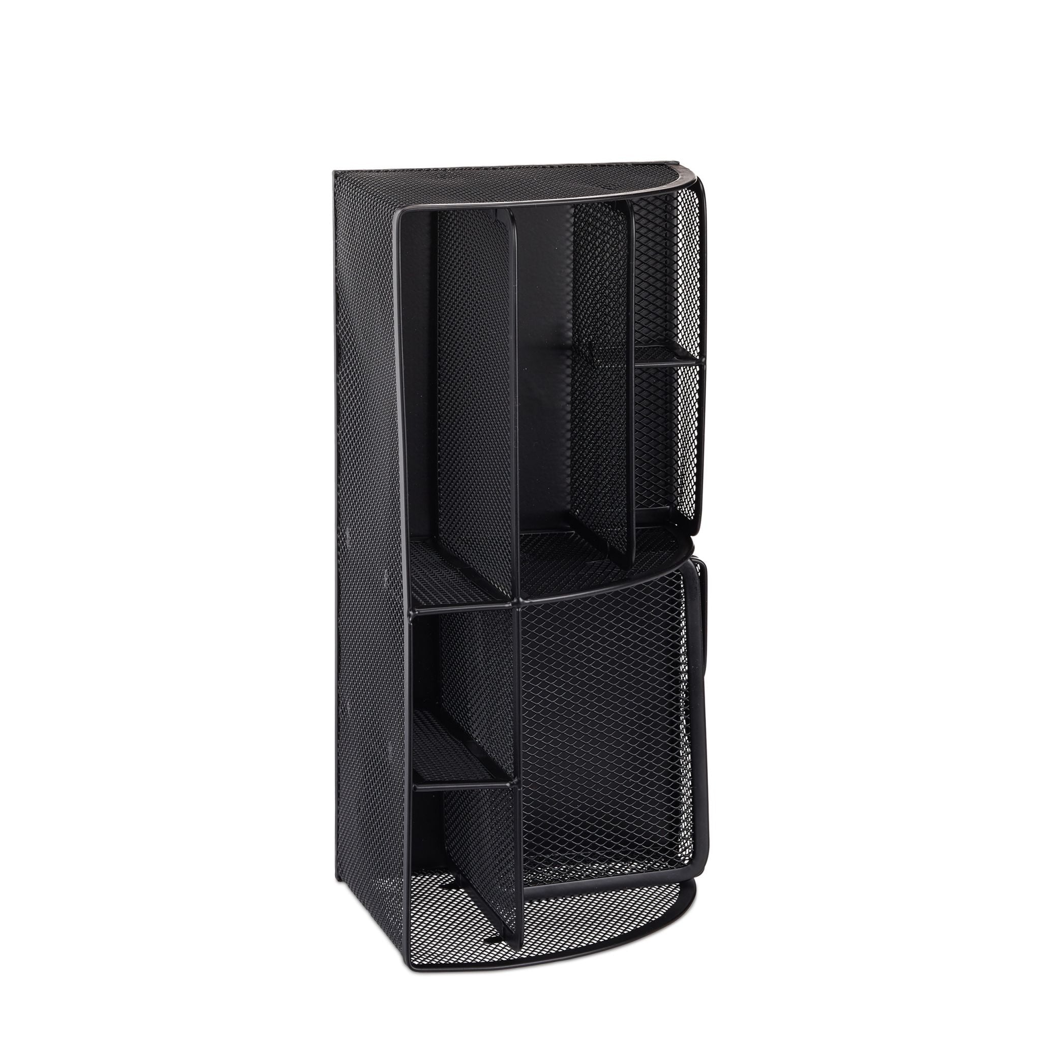 Schreibtischorganizer 6 Ablagen Metall Schwarz von Relaxdays