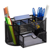 Schreibtischorganizer mit Stifthaltern Schwarz von Relaxdays