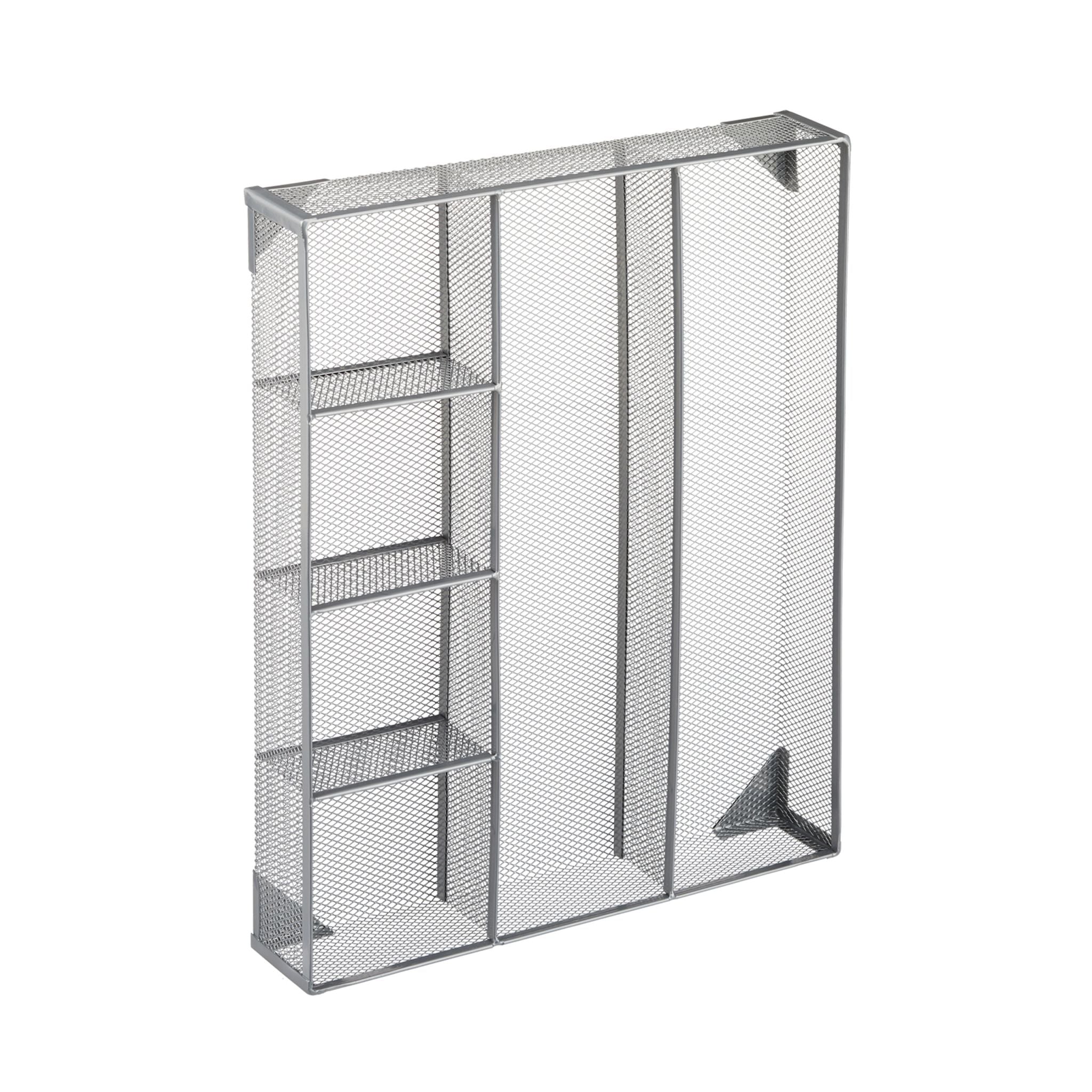 Schreibtischorganizer Metall gross Silber von Relaxdays