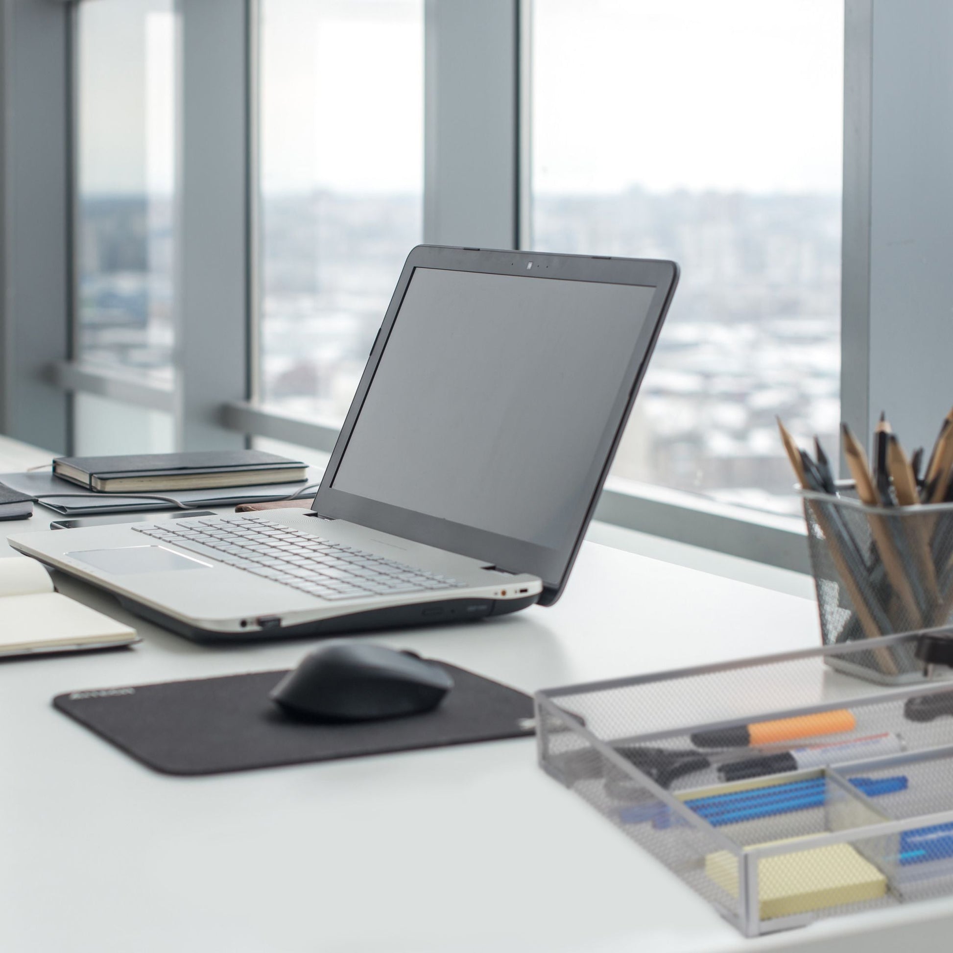 Schreibtischorganizer Metall gross Silber von Relaxdays