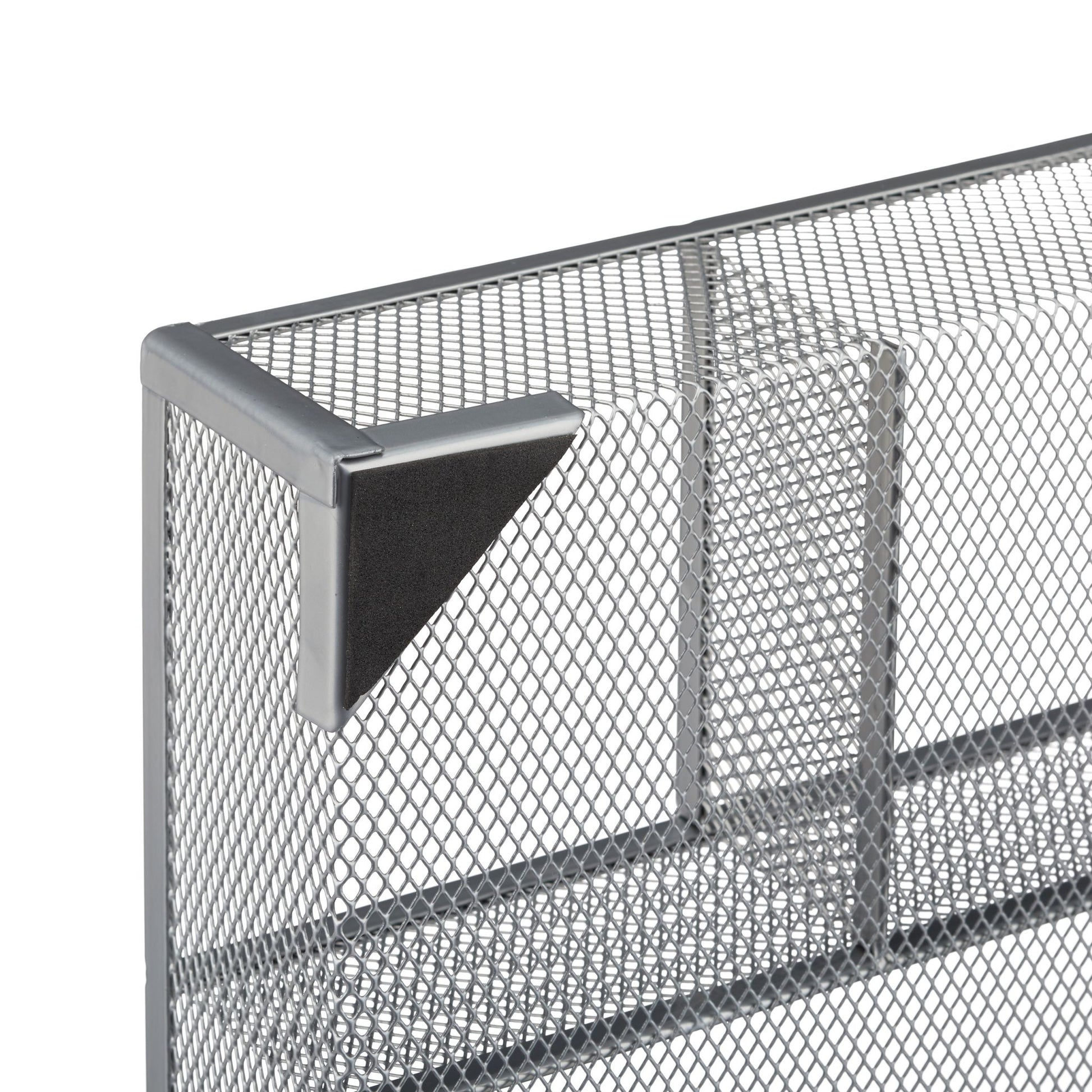 Schreibtischorganizer Metall gross Silber von Relaxdays