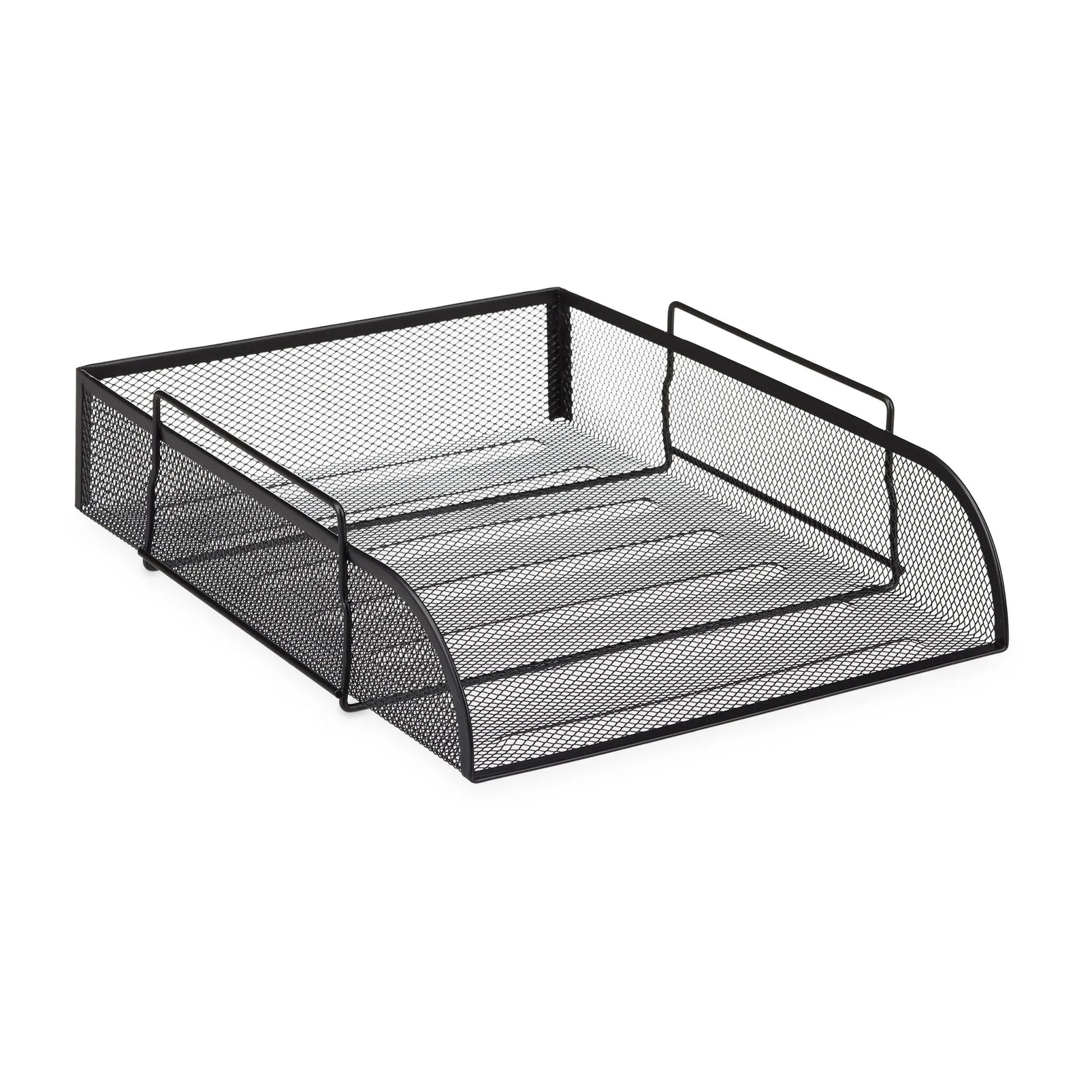 Dokumentenablage stapelbar Schwarz von Relaxdays