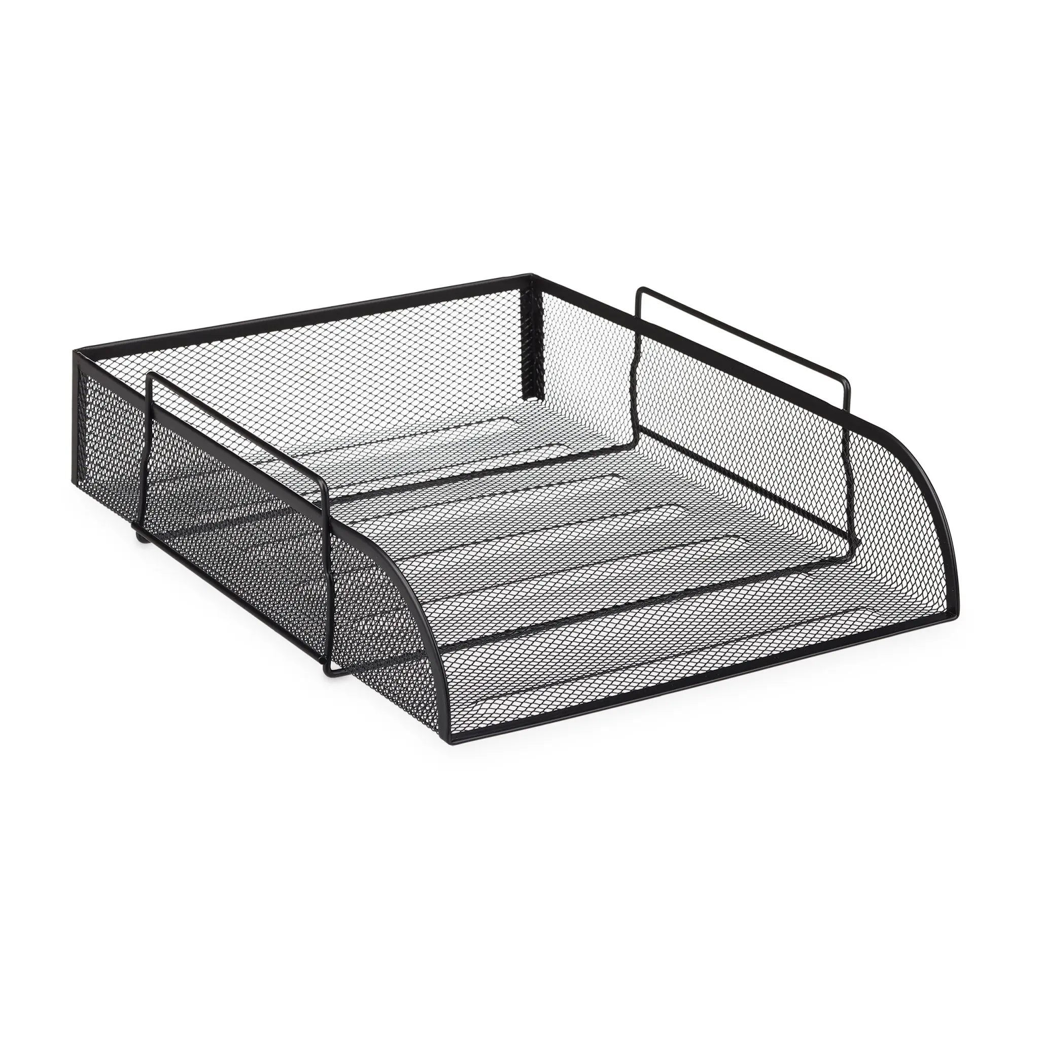 Dokumentenablage stapelbar Schwarz von Relaxdays