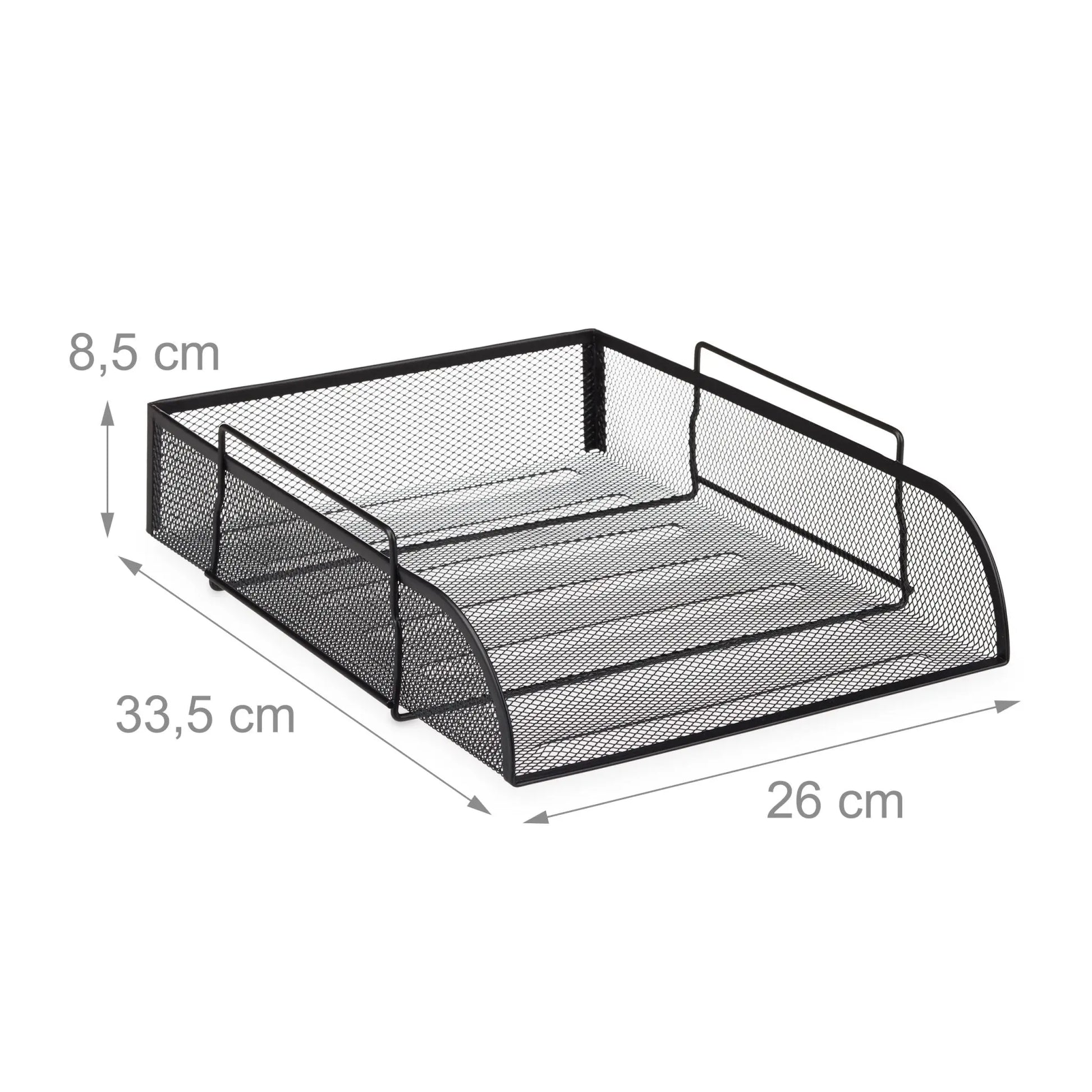Dokumentenablage stapelbar Schwarz von Relaxdays