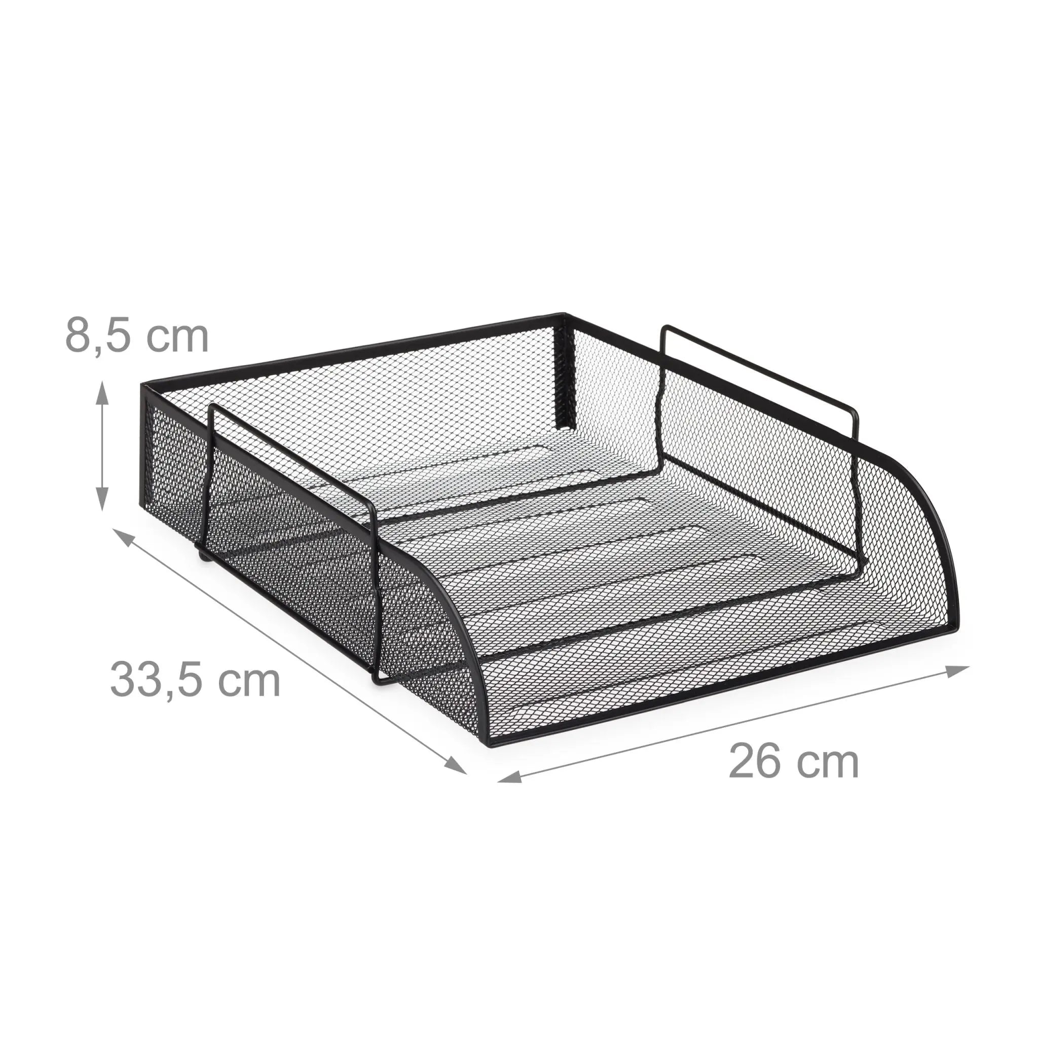 Dokumentenablage stapelbar Schwarz von Relaxdays