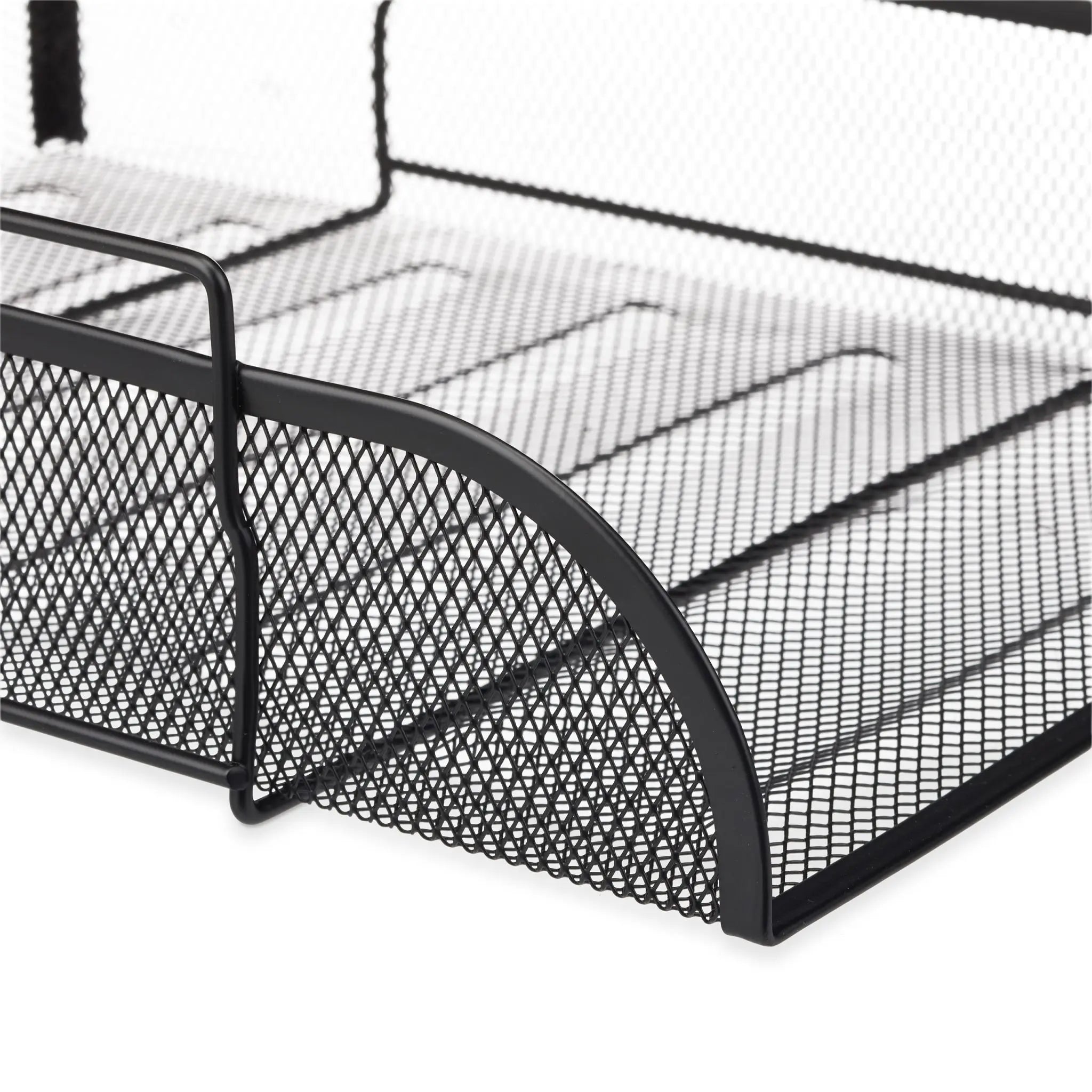 Dokumentenablage stapelbar Schwarz von Relaxdays