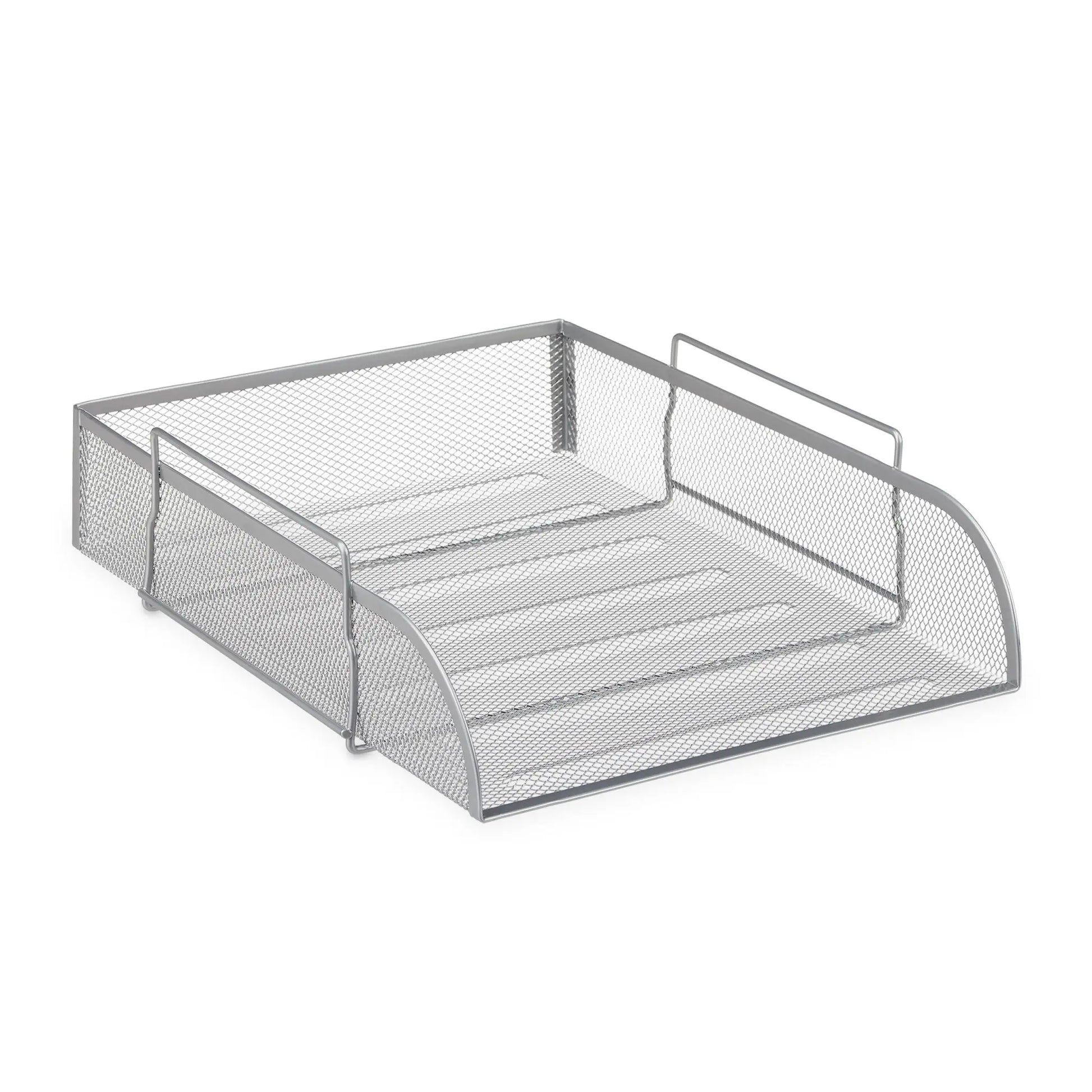 Dokumentenablage stapelbar Silber von Relaxdays