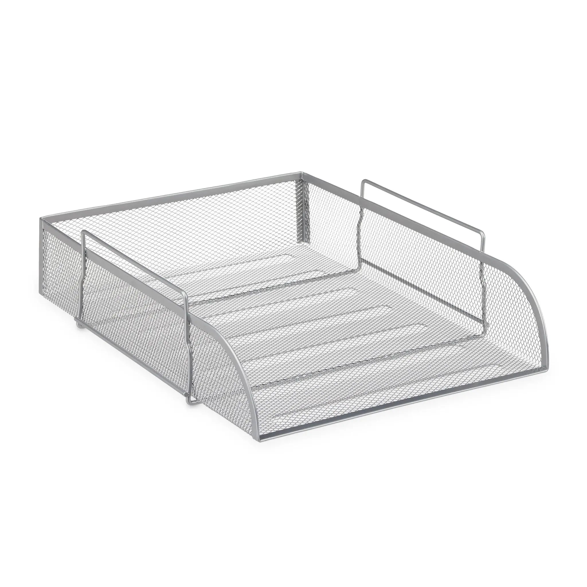 Dokumentenablage stapelbar Silber von Relaxdays