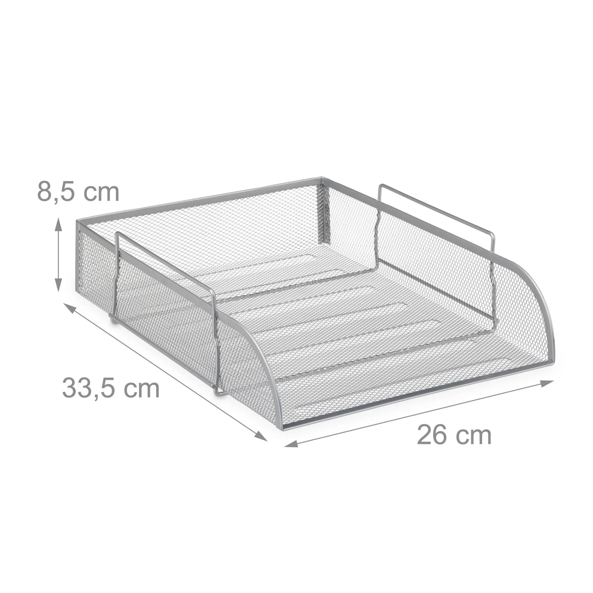 Dokumentenablage stapelbar Silber von Relaxdays