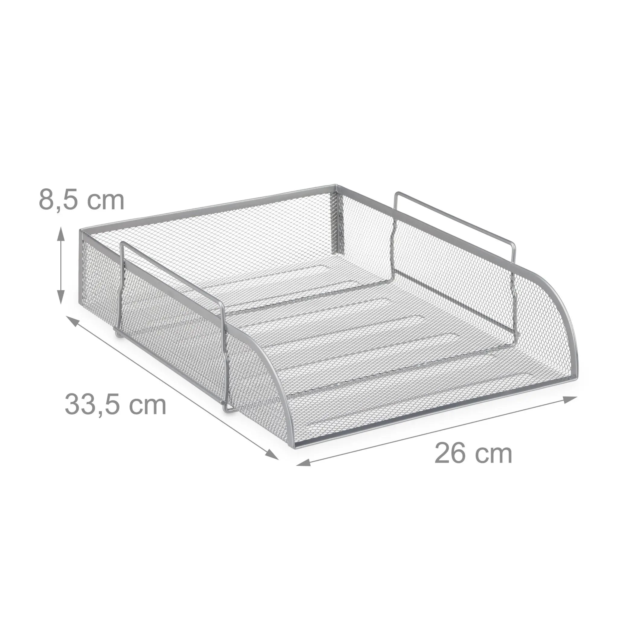 Dokumentenablage stapelbar Silber von Relaxdays