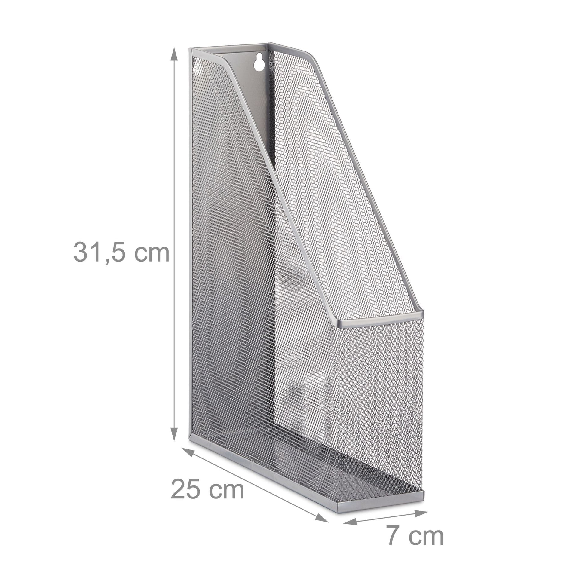 Stehsammler Metallgeflecht Silber von Relaxdays