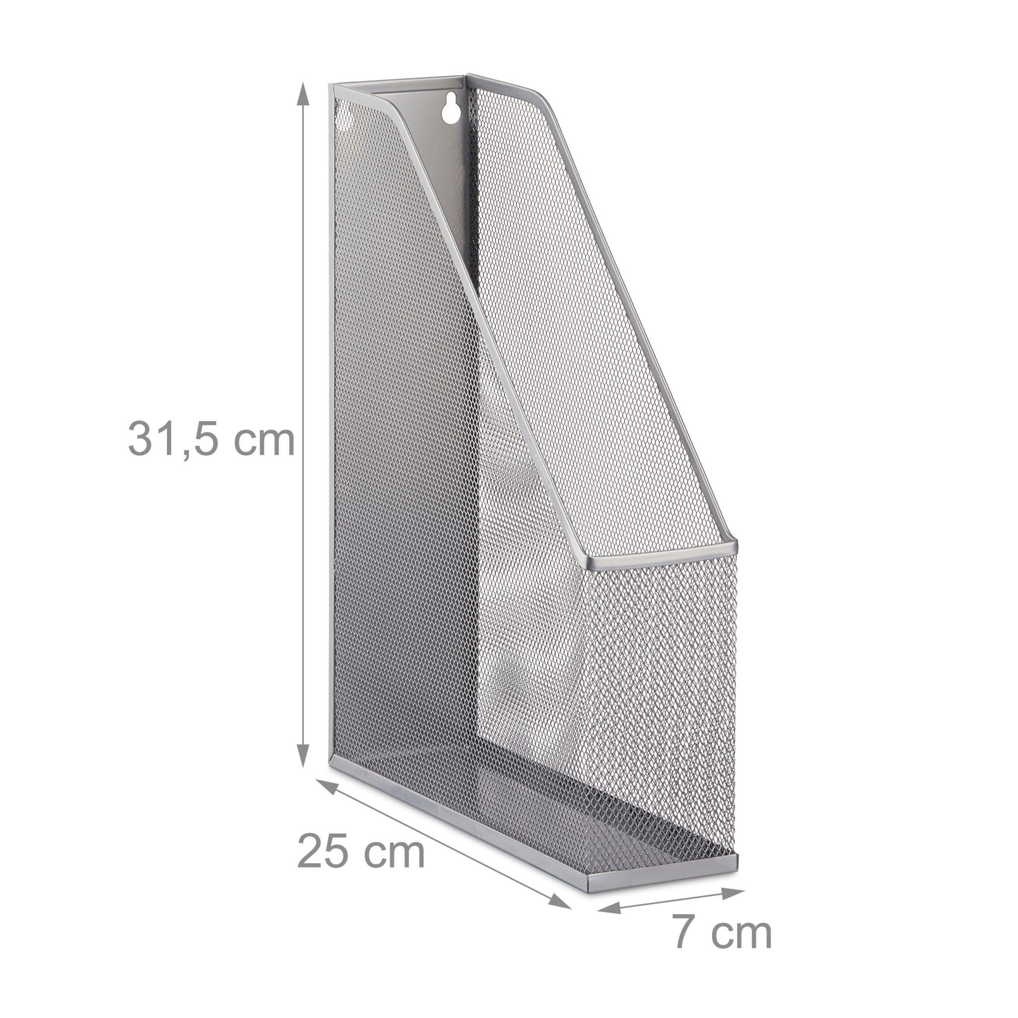 Stehsammler Metallgeflecht Silber von Relaxdays