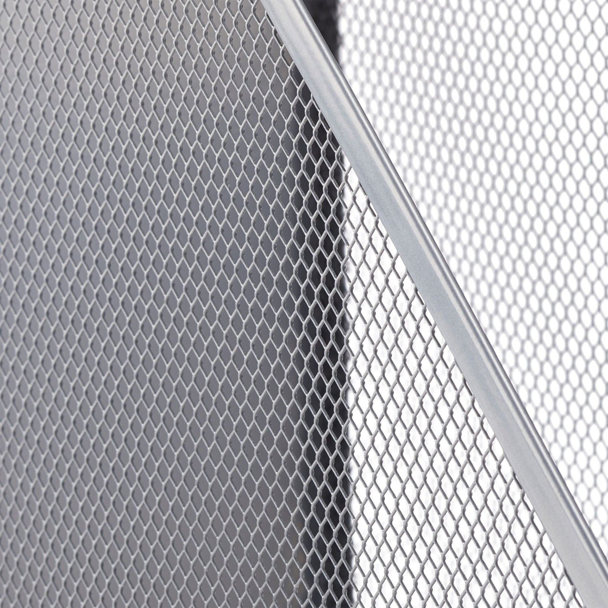 Stehsammler Metallgeflecht Silber von Relaxdays