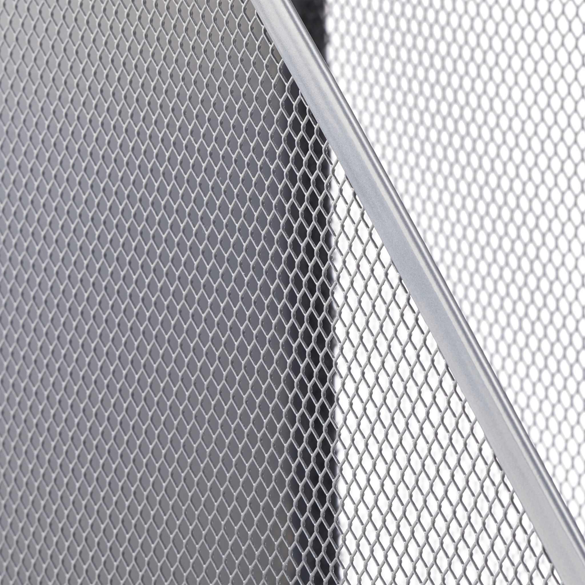 Stehsammler Metallgeflecht Silber von Relaxdays