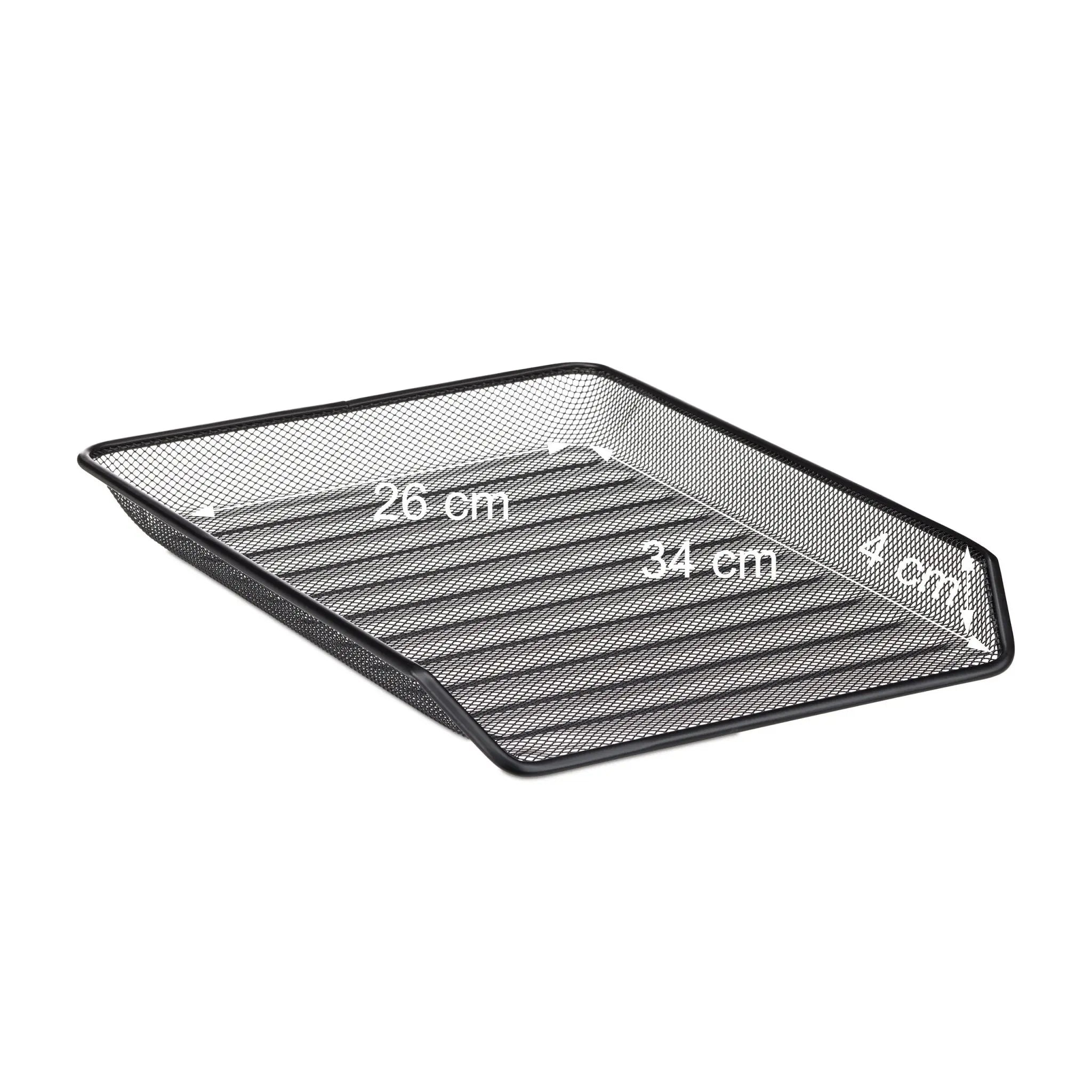 Dokumentenablage Metall Schwarz von Relaxdays