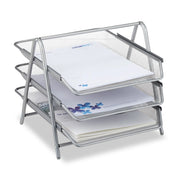 Dokumentenablage Metall Silber von Relaxdays