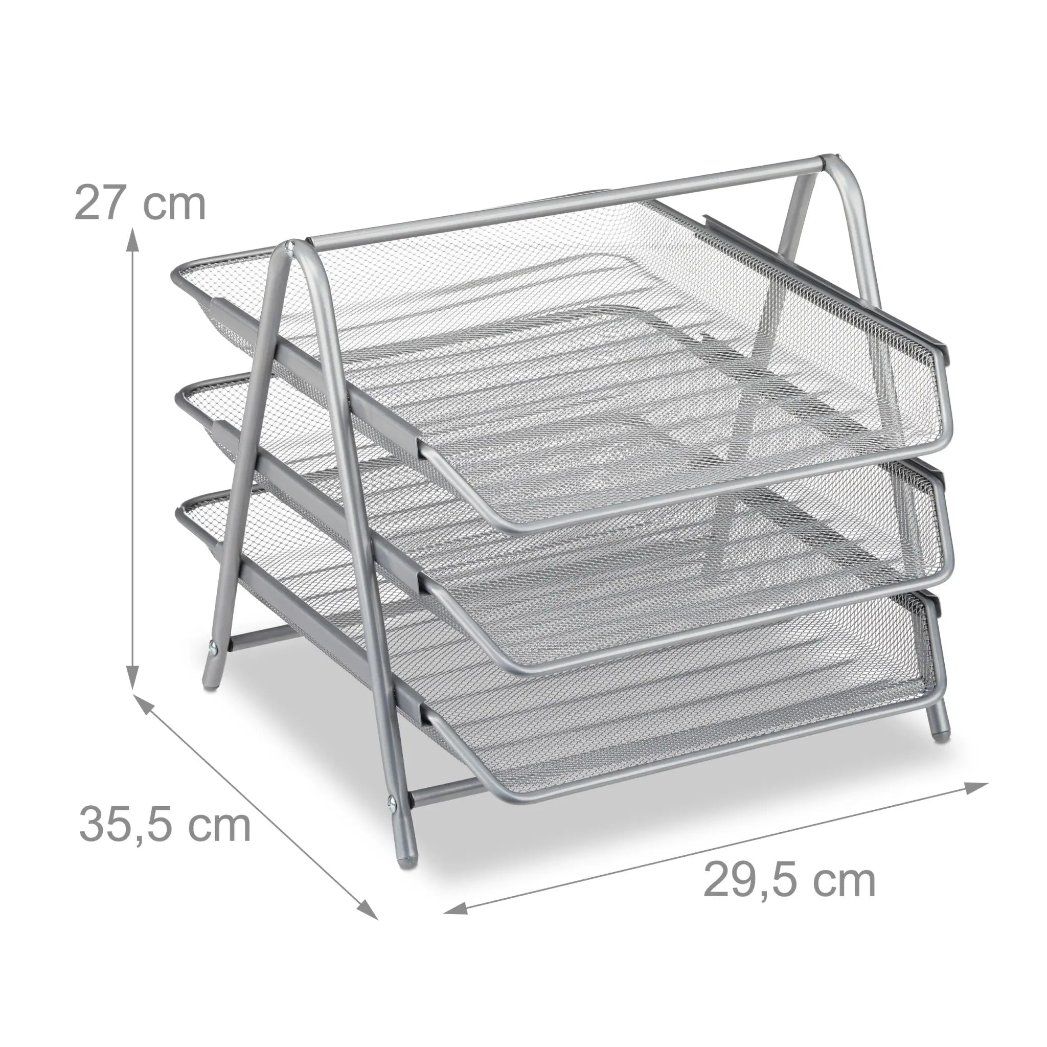 Dokumentenablage Metall Silber von Relaxdays