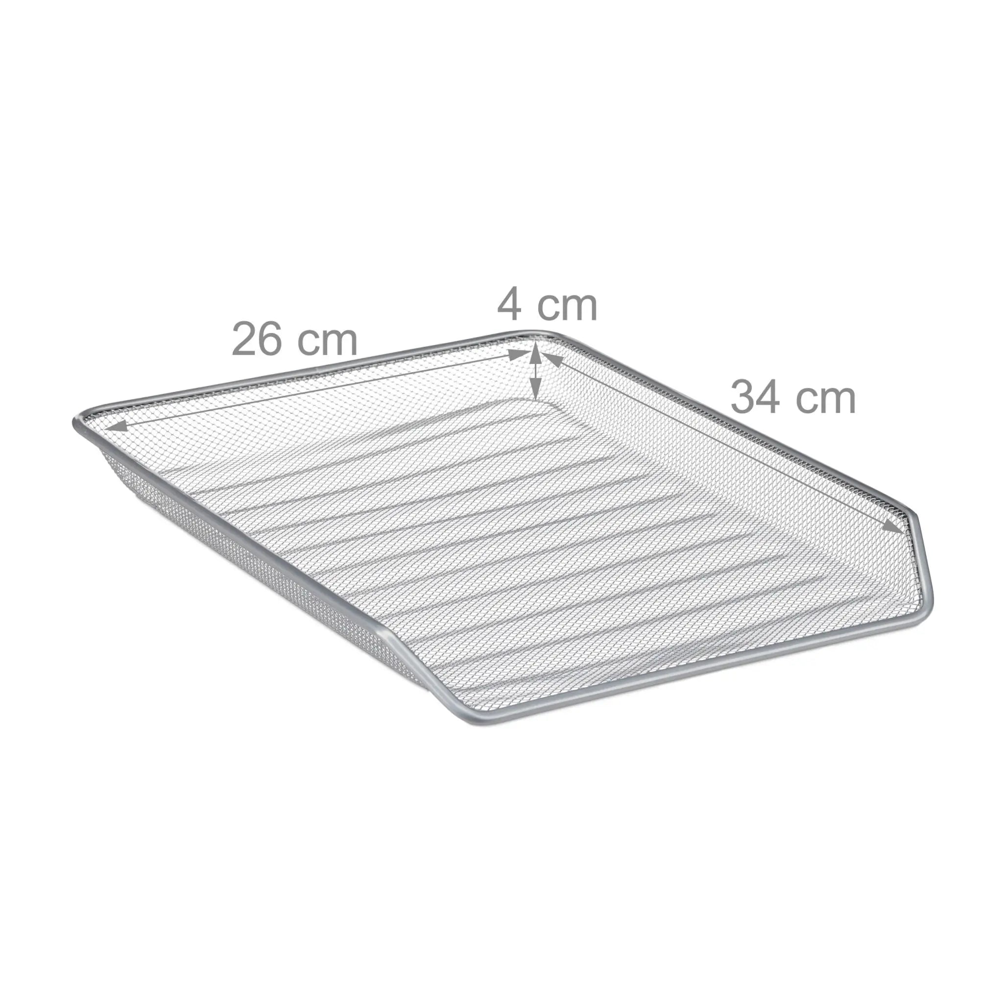 Dokumentenablage Metall Silber von Relaxdays