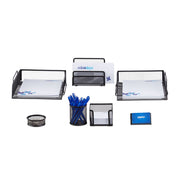 Schreibtisch Organizer-Set, 7-teilig Schwarz von Relaxdays