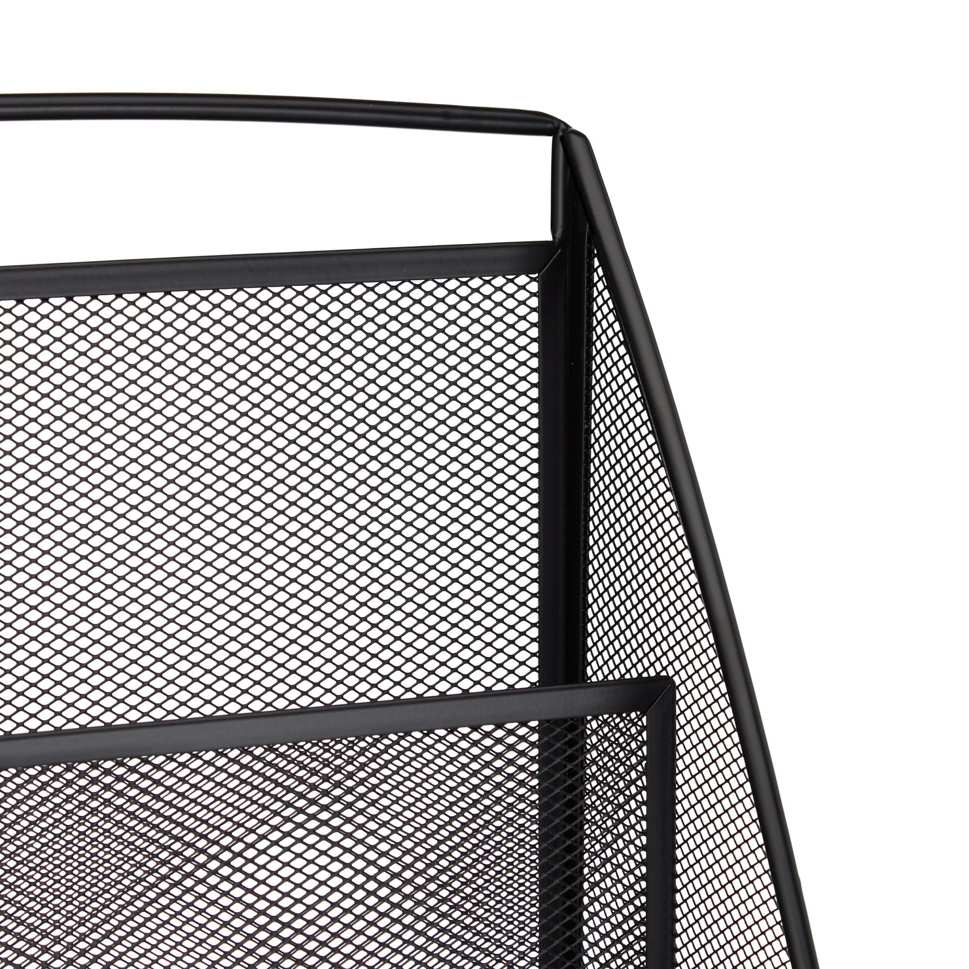 Magazinständer Metallgeflecht Schwarz von Relaxdays