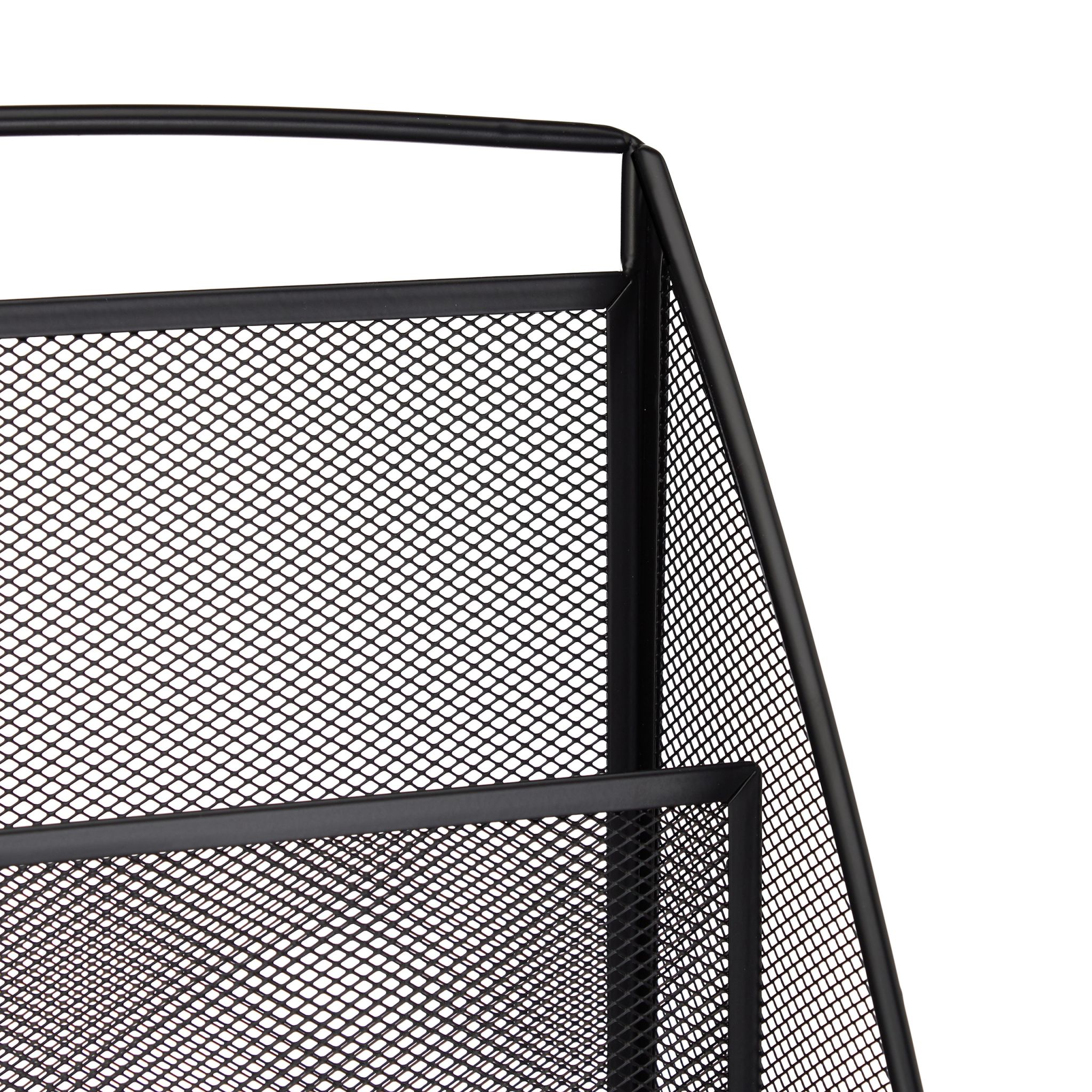 Magazinständer Metallgeflecht Schwarz von Relaxdays