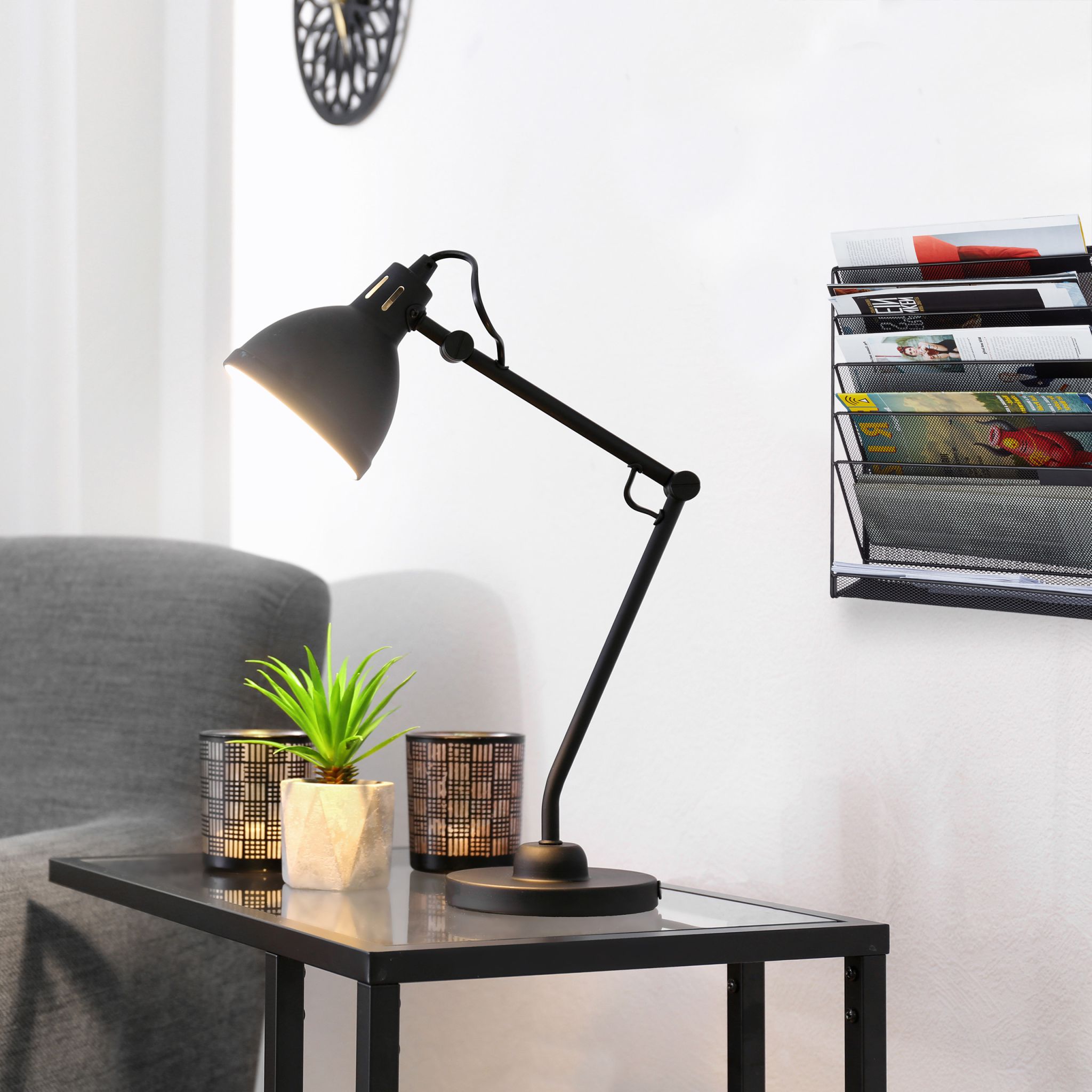 Zeitschriftenhalter Wand Schwarz