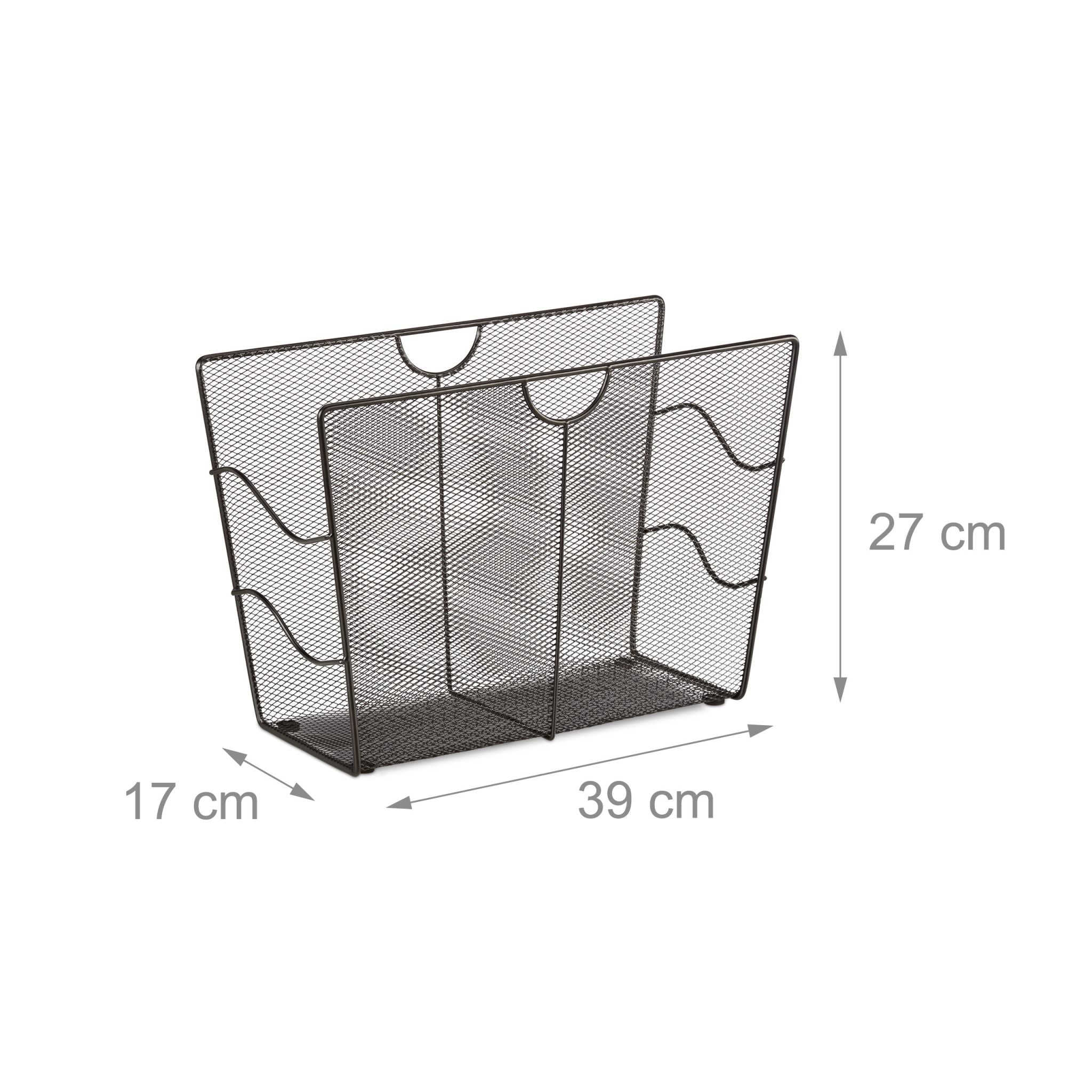 Zeitungsständer Mesh Schwarz