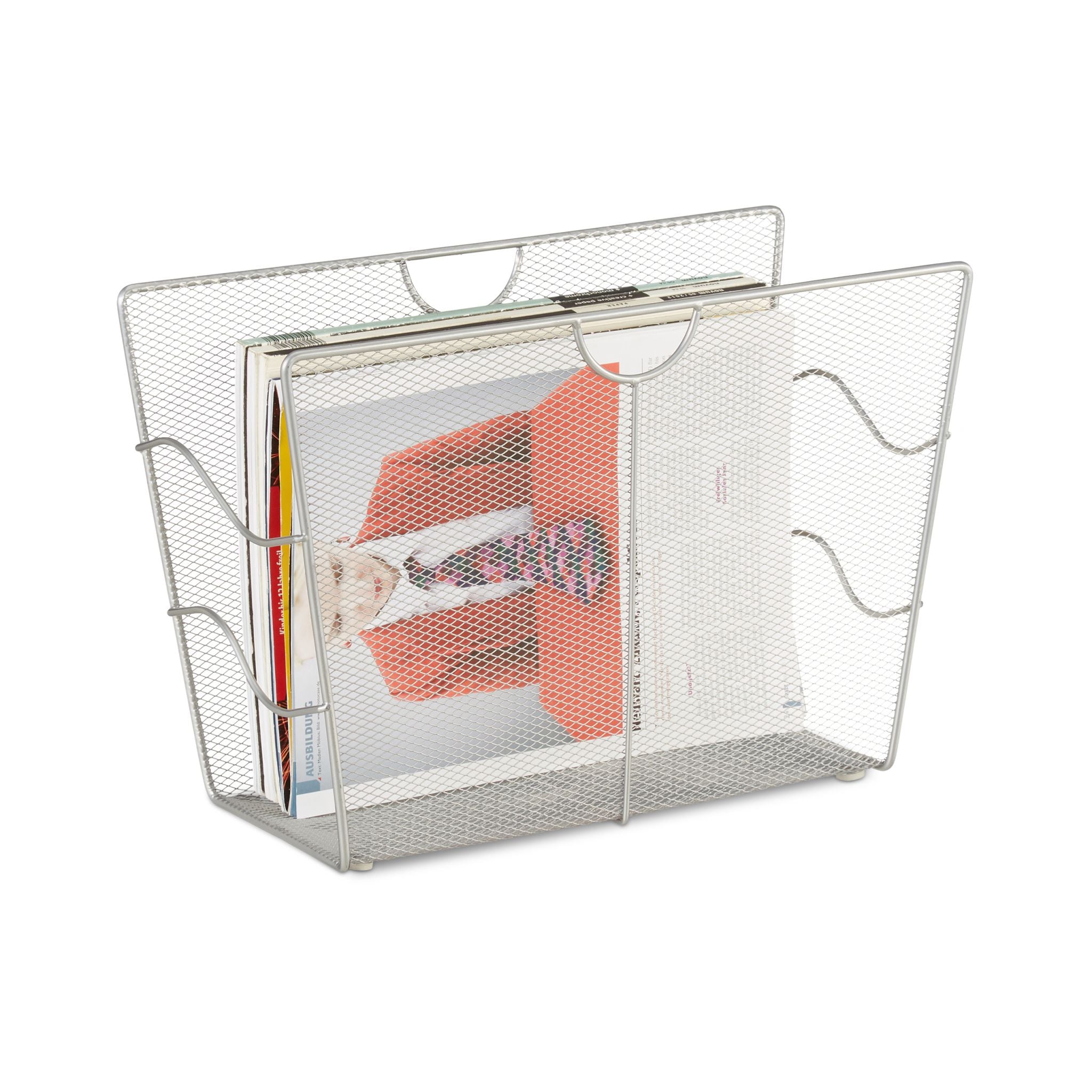 Zeitungsständer Mesh Silber