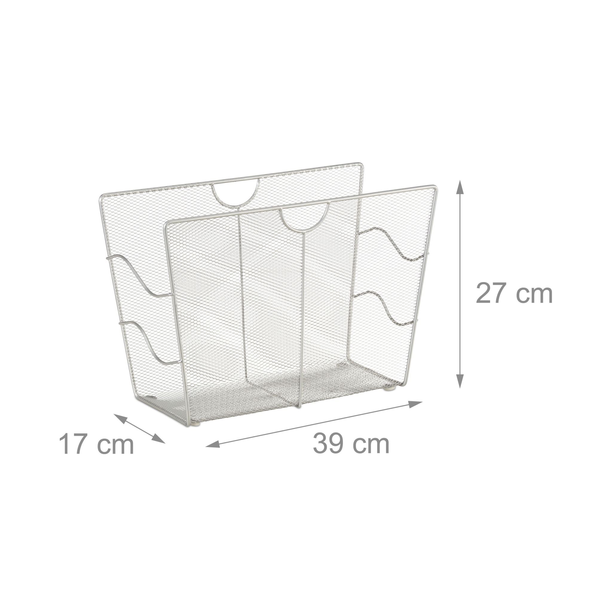 Zeitungsständer Mesh Silber