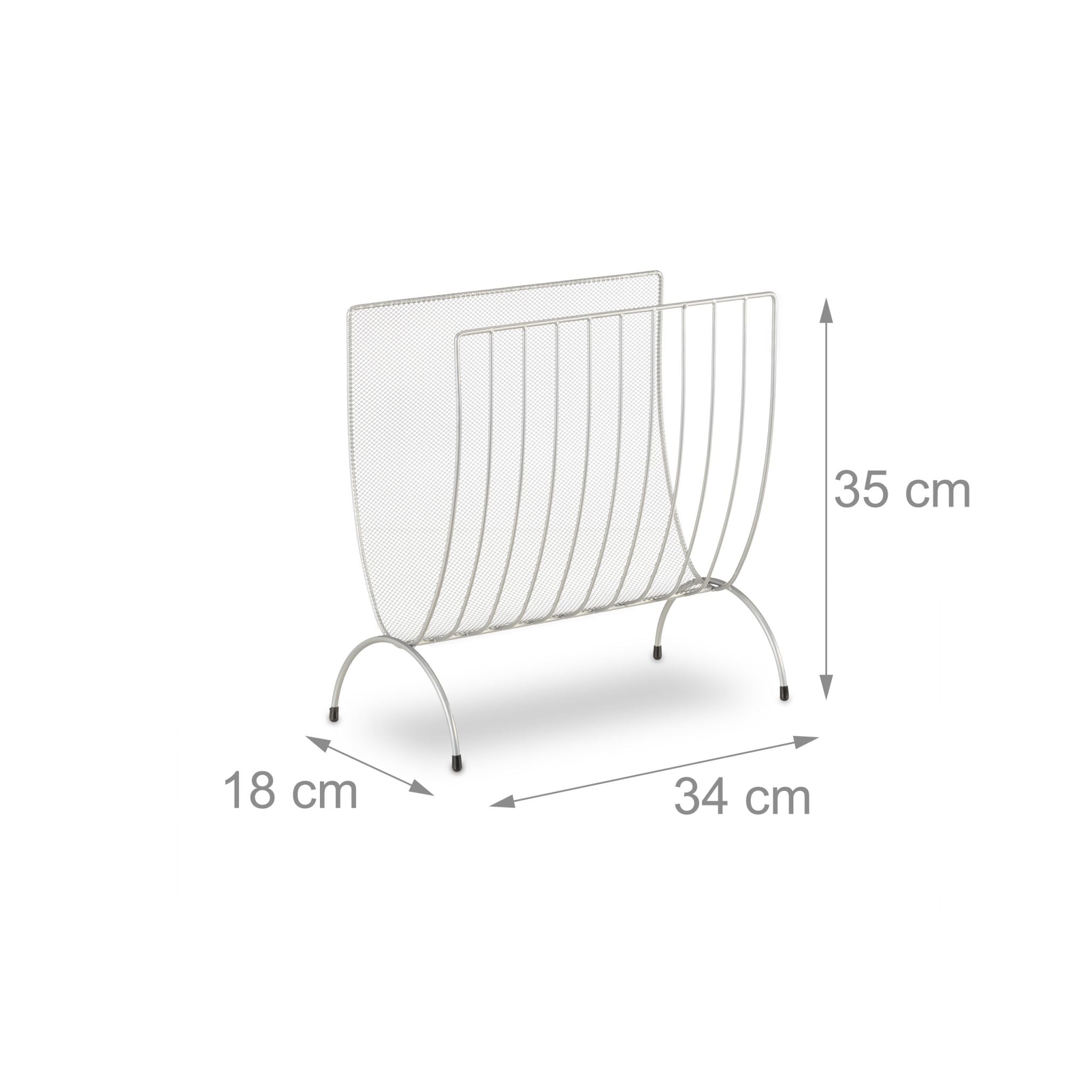 Zeitungsständer Metall Silber