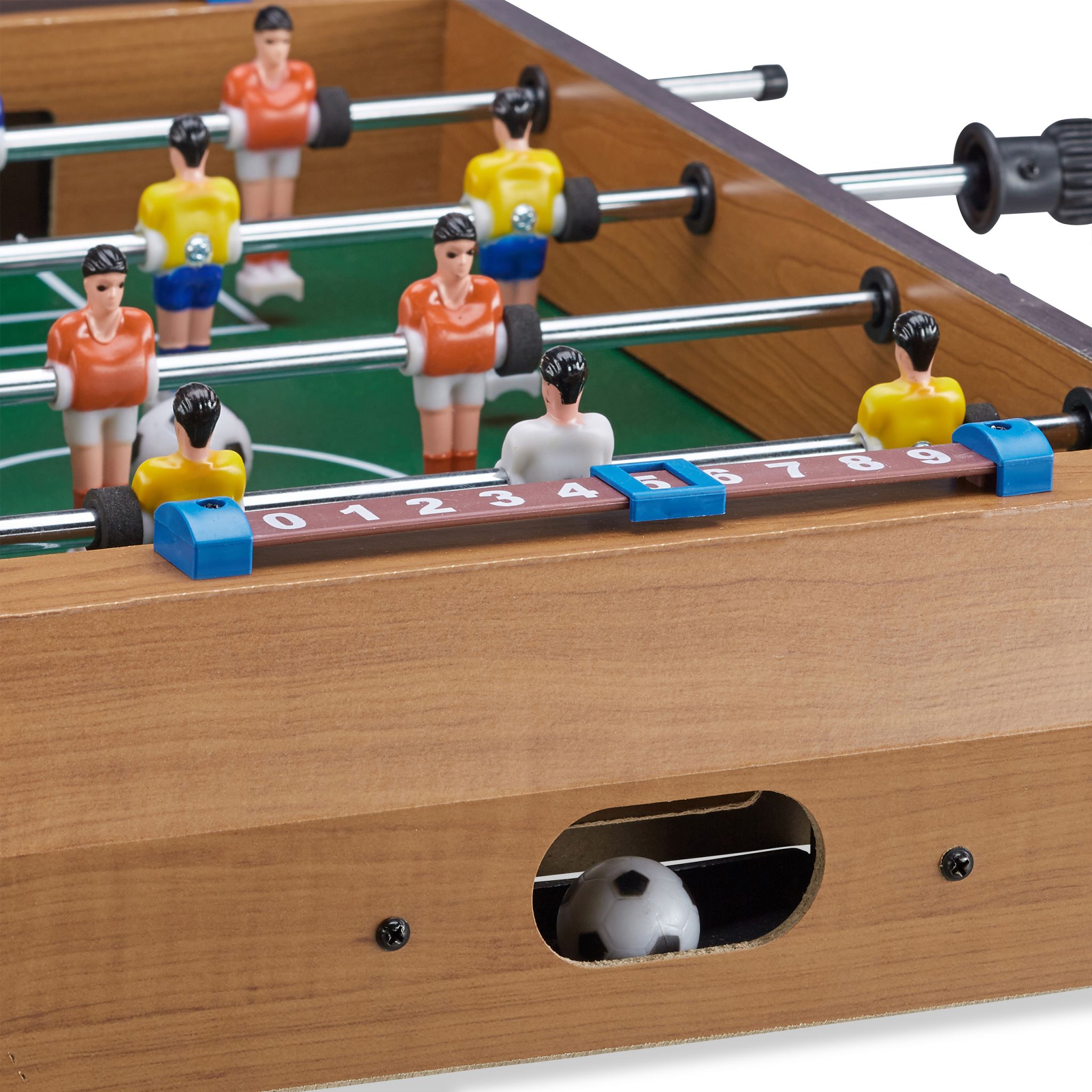 Tischkicker Dunkelgrün-Hellbraun-Schwarz von Relaxdays